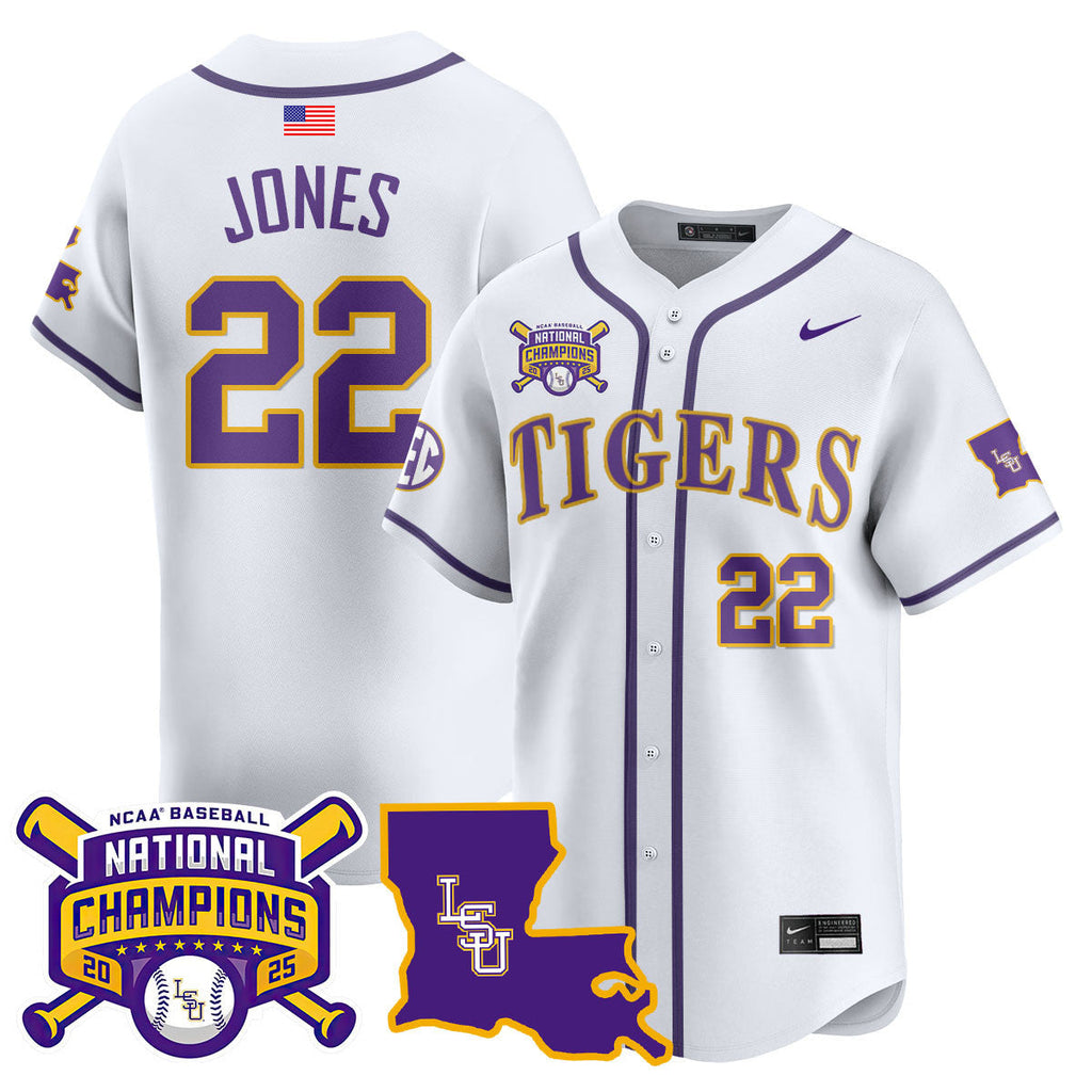 LSU 2025 World Series Champions Limited Jersey - Stitched