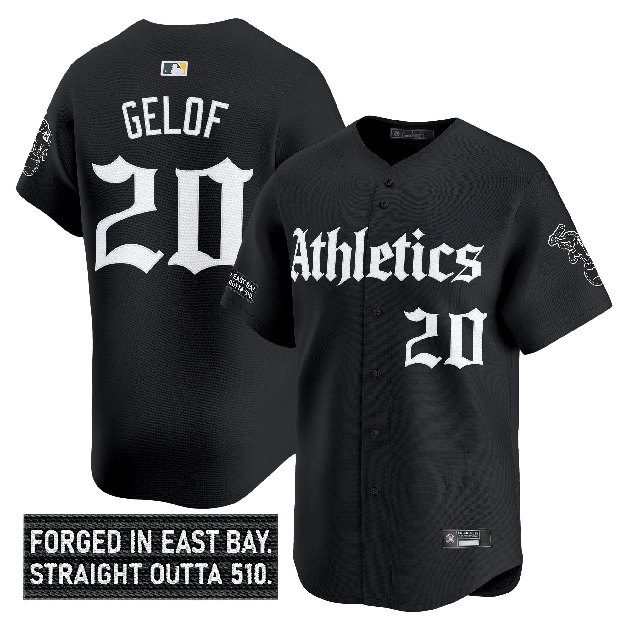Athletics 'Gothic East Bay Edition' Vapor Premier Limited Jersey - Stitched