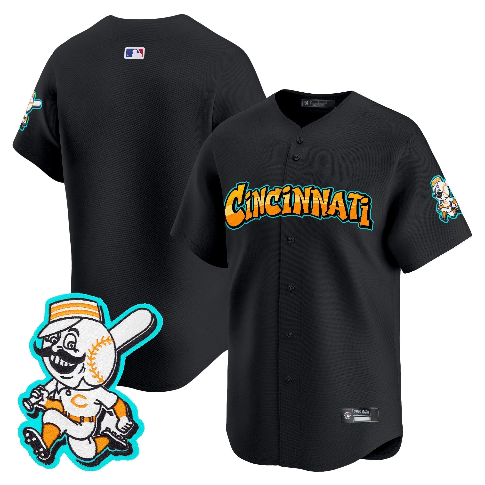 CIN 'Graffiti Queen City Edition' Vapor Premier Limited Jersey - Stitched