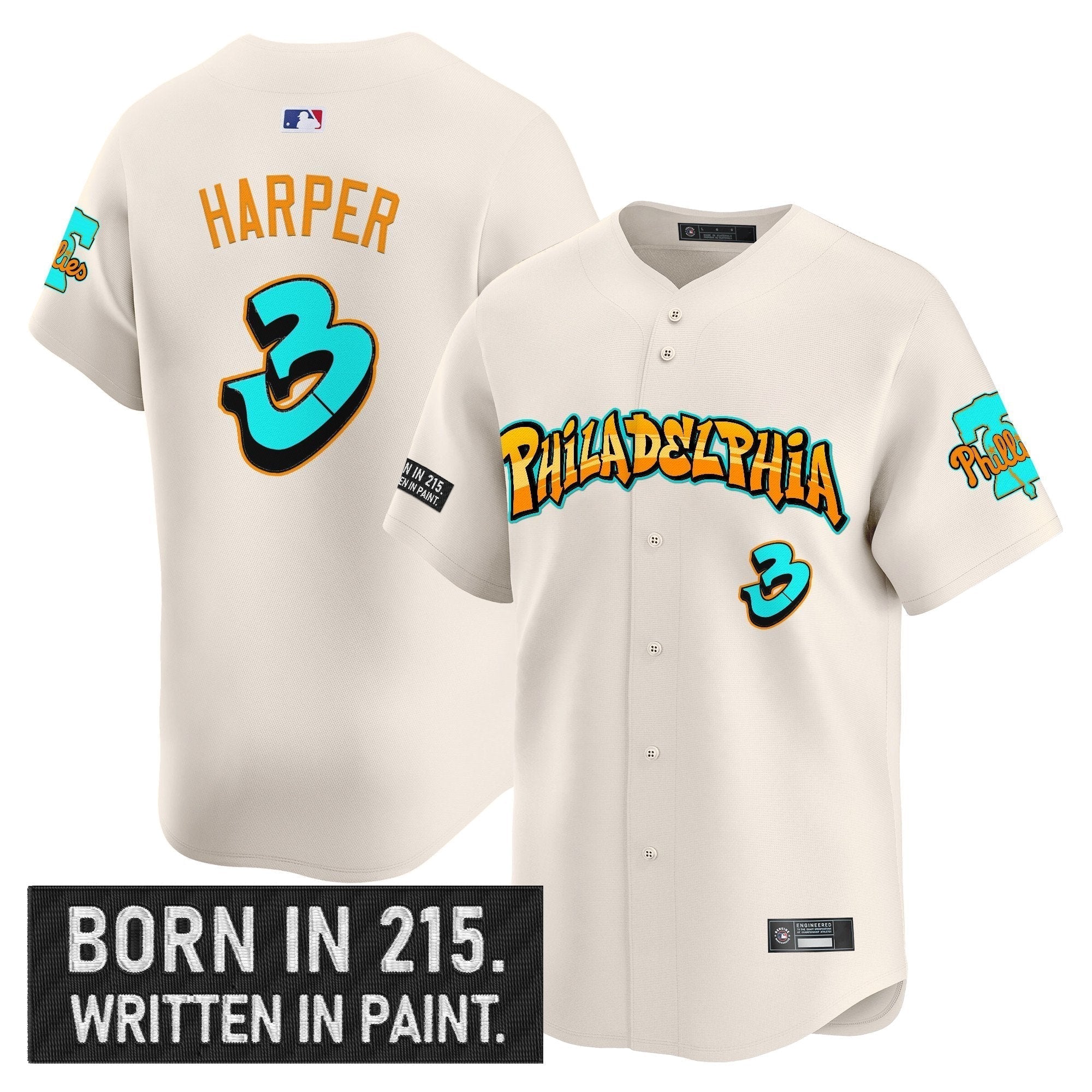 PHI 'Graffiti Broad Street Edition 'Vapor Premier Limited Jersey V2 - Stitched