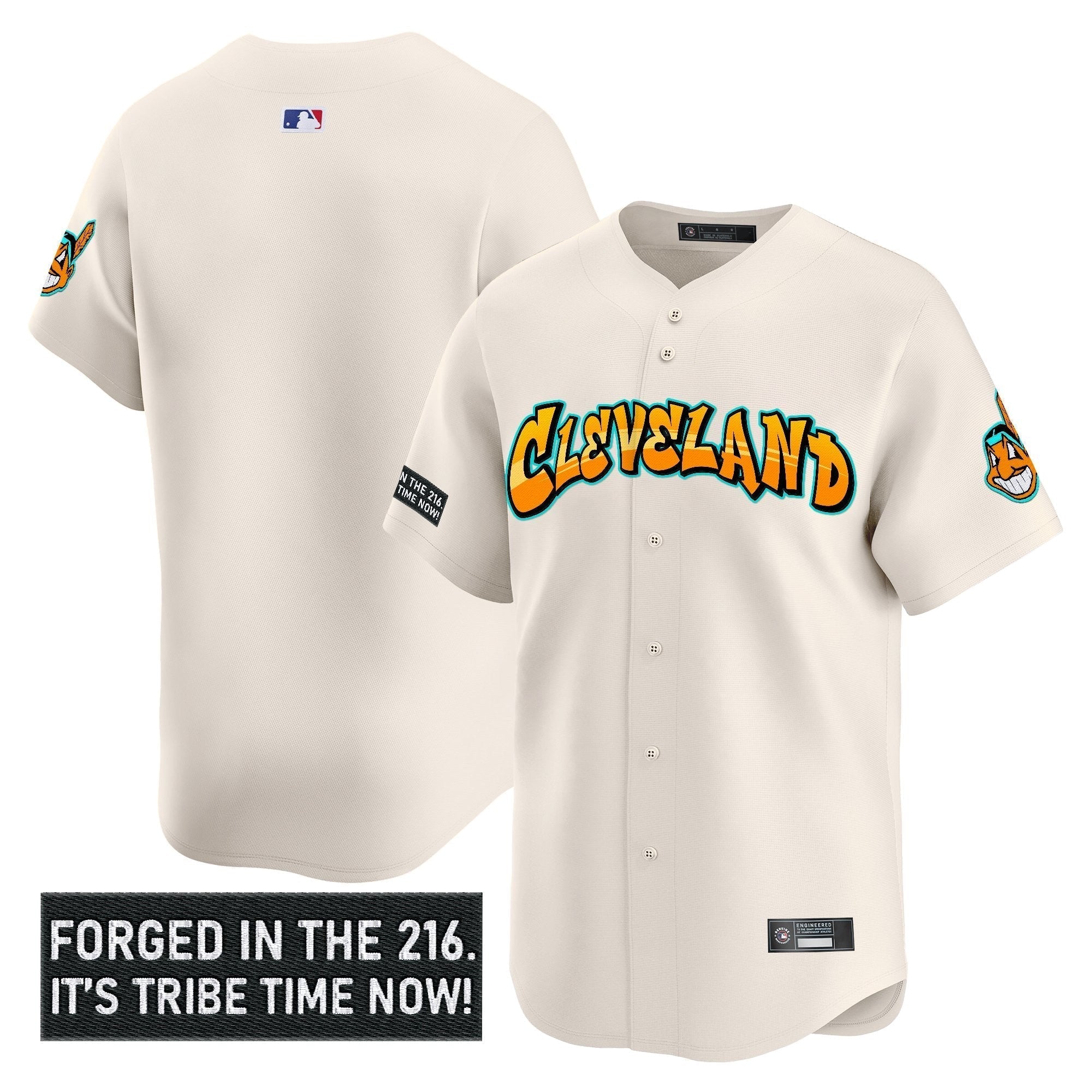 Cleveland Indians 'Graffiti 216 Ink Edition' Vapor Premier Limited Jersey - Stitched
