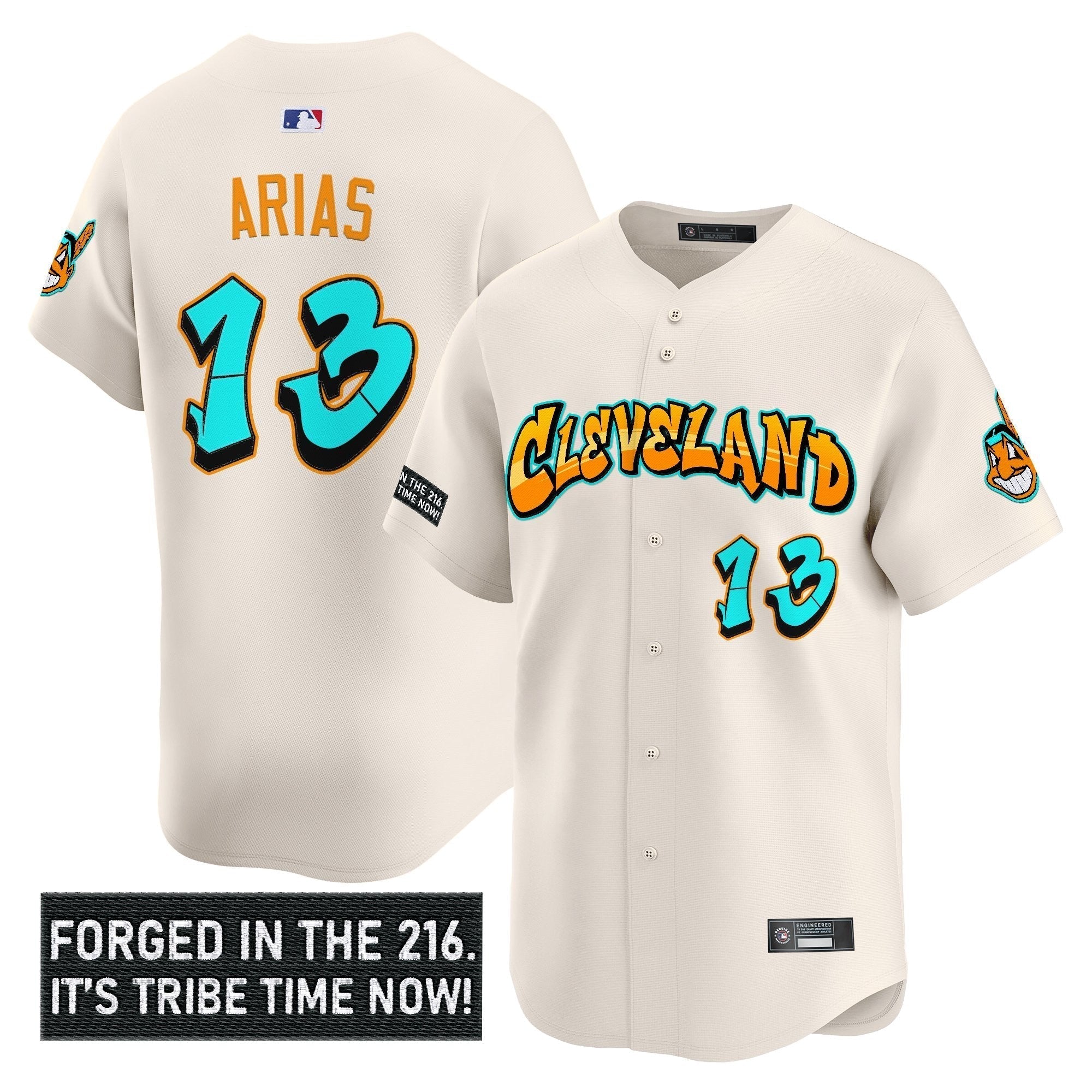 Cleveland Indians 'Graffiti 216 Ink Edition' Vapor Premier Limited Jersey - Stitched
