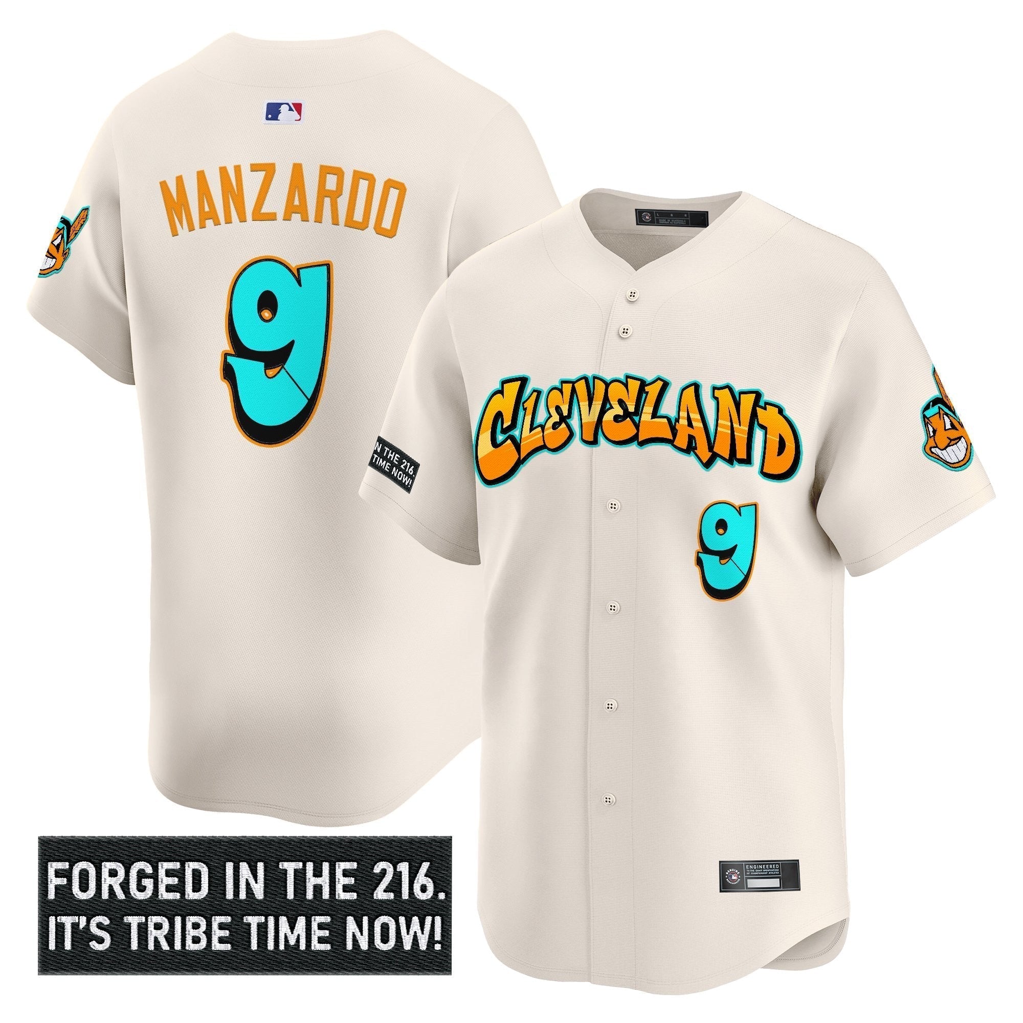Cleveland Indians 'Graffiti 216 Ink Edition' Vapor Premier Limited Jersey - Stitched