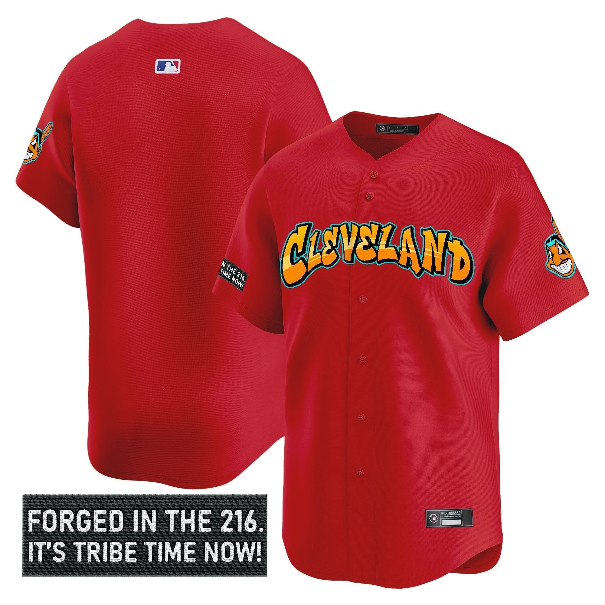 Cleveland Indians 'Graffiti 216 Ink Edition' Vapor Premier Limited Jersey - Stitched