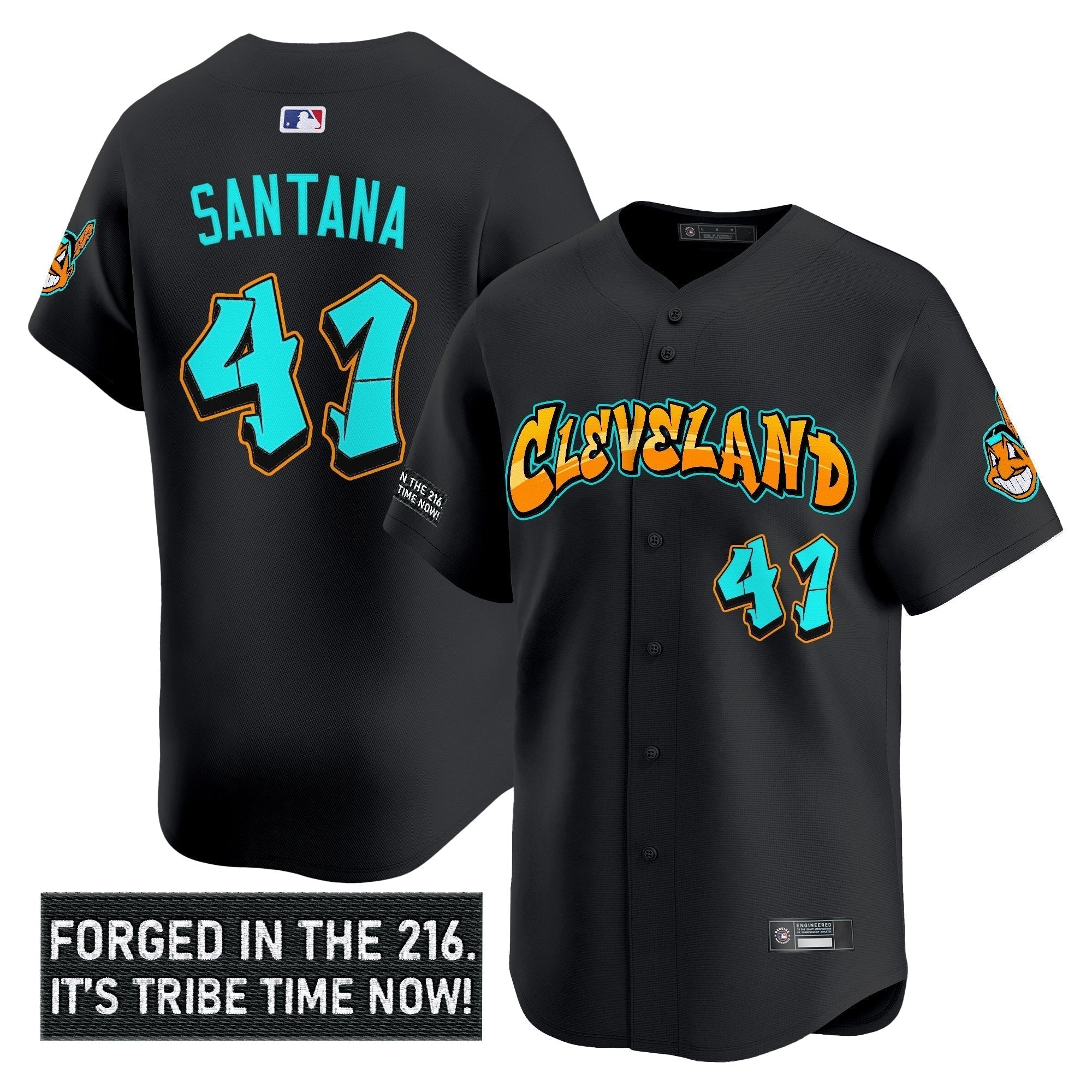Cleveland Indians 'Graffiti 216 Ink Edition' Vapor Premier Limited Jersey - Stitched