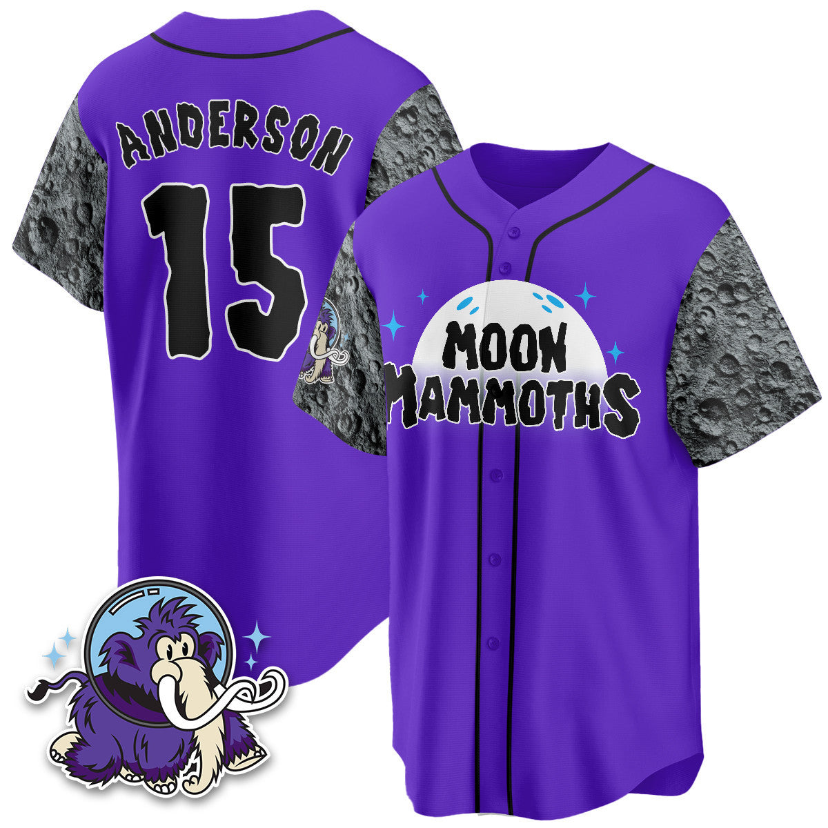 Erie SeaWolves 2025 Moon Mammoths Alternate Jersey - Stitched