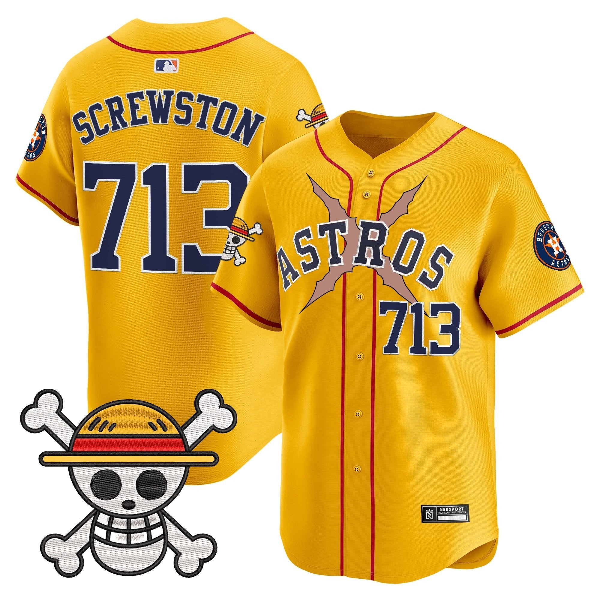HOU x One Piece 2025 Vapor Premier Limited Jersey - Stitched