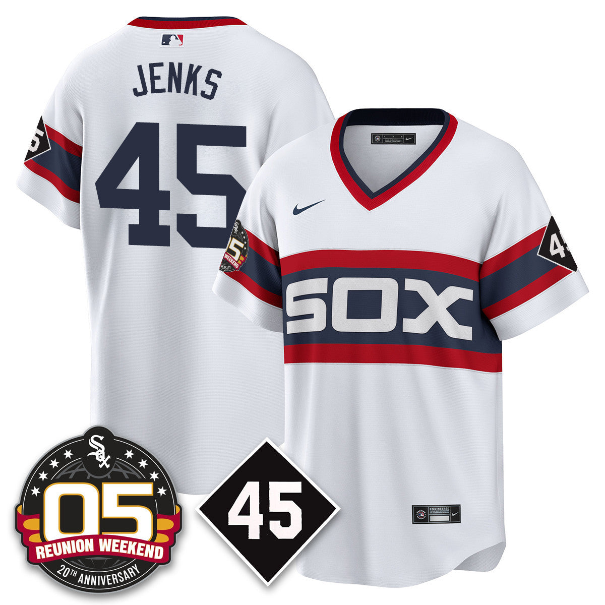 CWS Bobby Jenks 2025 Jersey - Reunion Weekend - Stitched