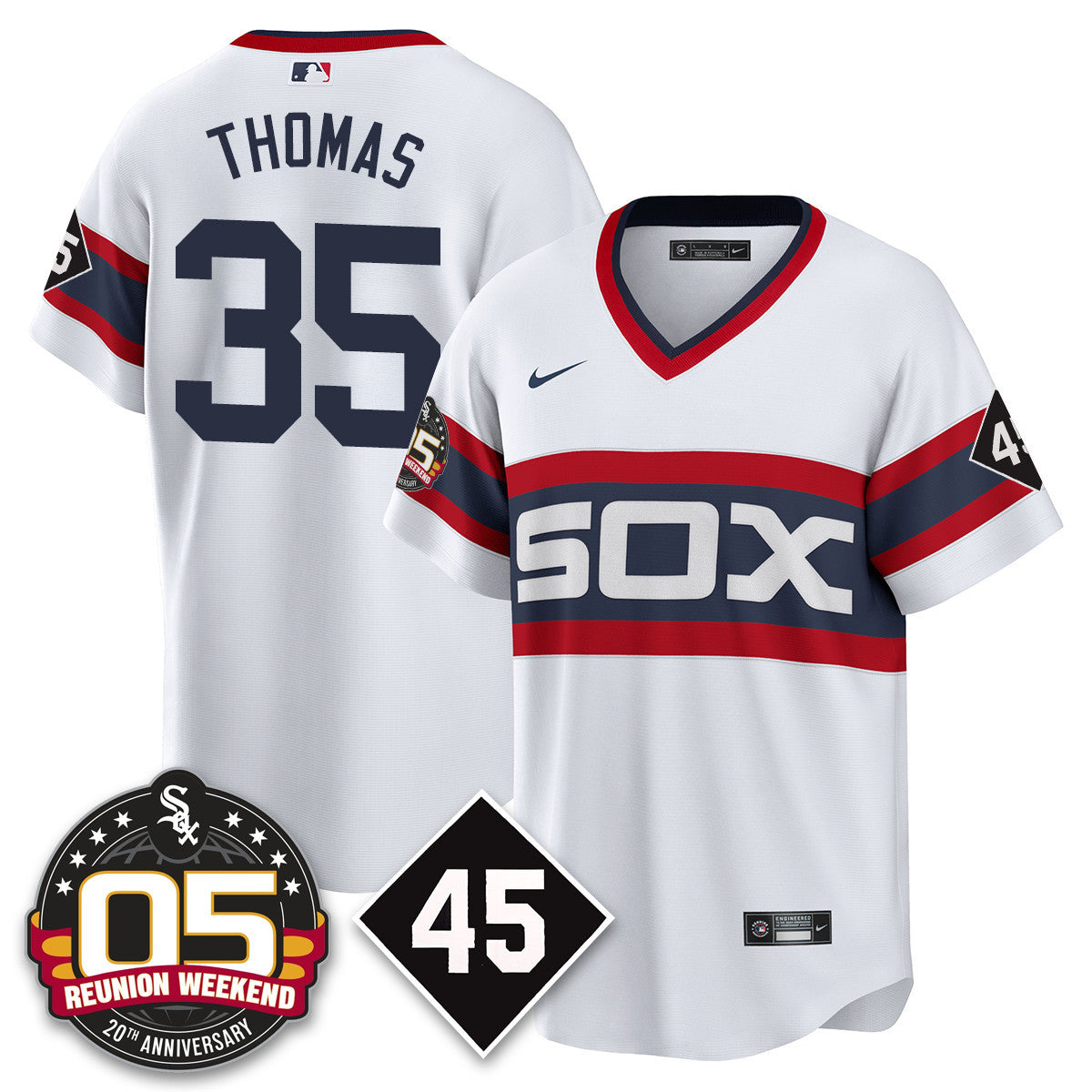 CWS Bobby Jenks 2025 Jersey - Reunion Weekend - Stitched