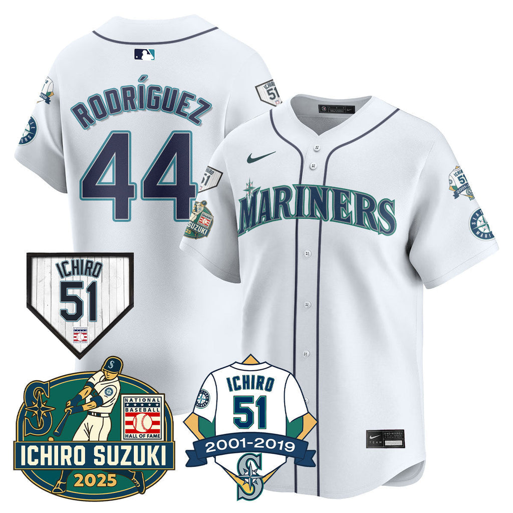 SEA Ichiro Number Retirement Jersey - Stitched