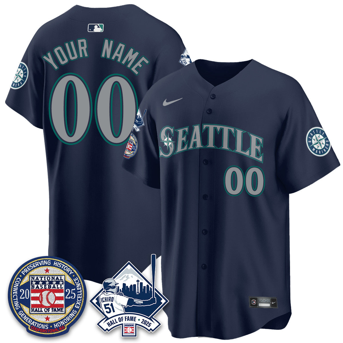 SEA Ichiro Number Retirement Jersey V2 - Stitched