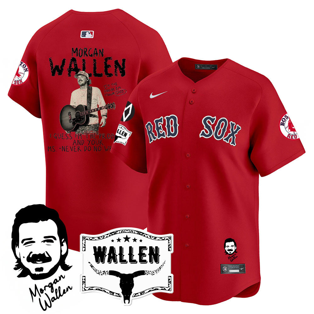 BOS Morgan Wallen 2025 Jersey - Stitched
