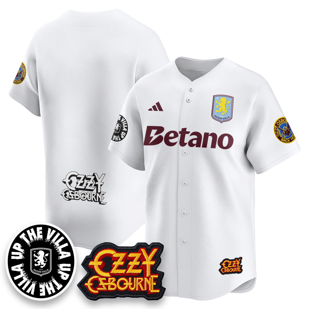Aston Villa Ozzy Osbourne Back Home Baseball Jersey - Stitched