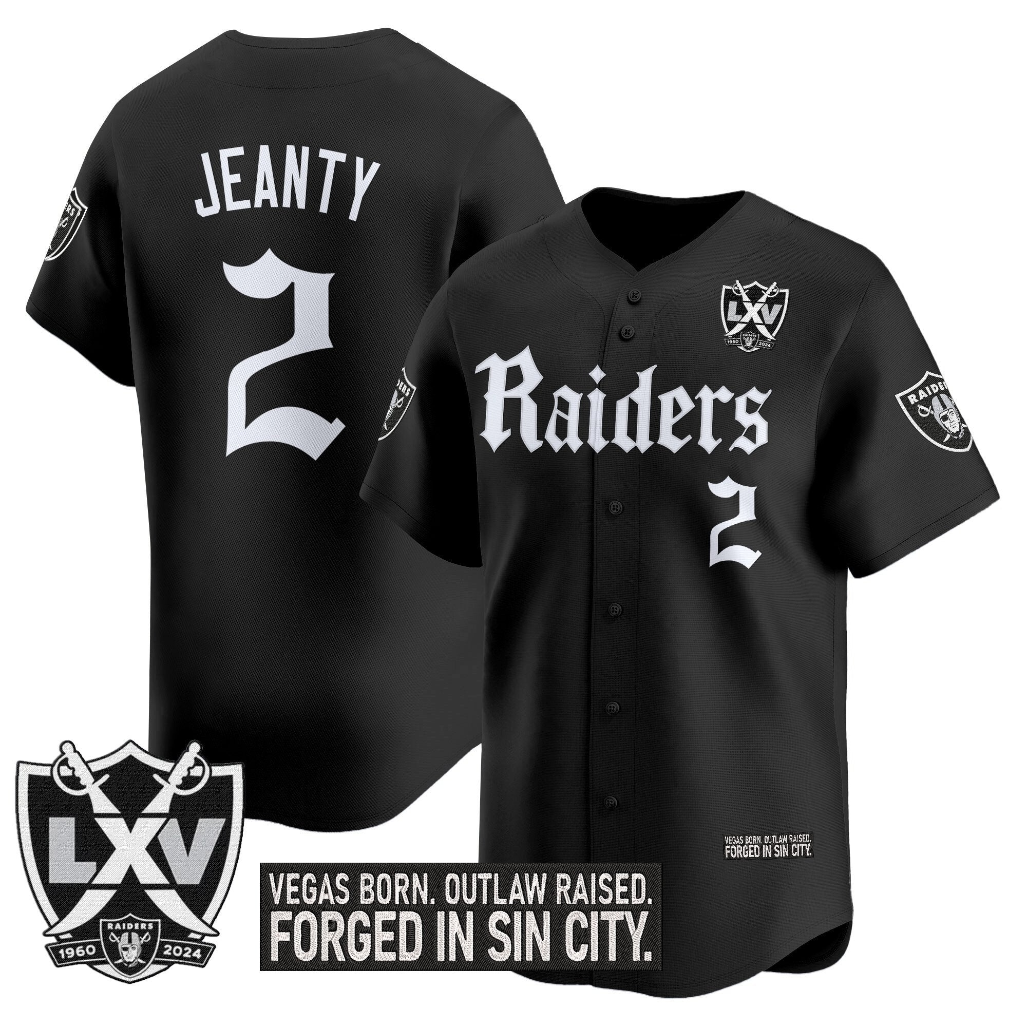LVR 'Gothic Sin City Shadows Edition' Vapor Baseball Jersey - Stitched