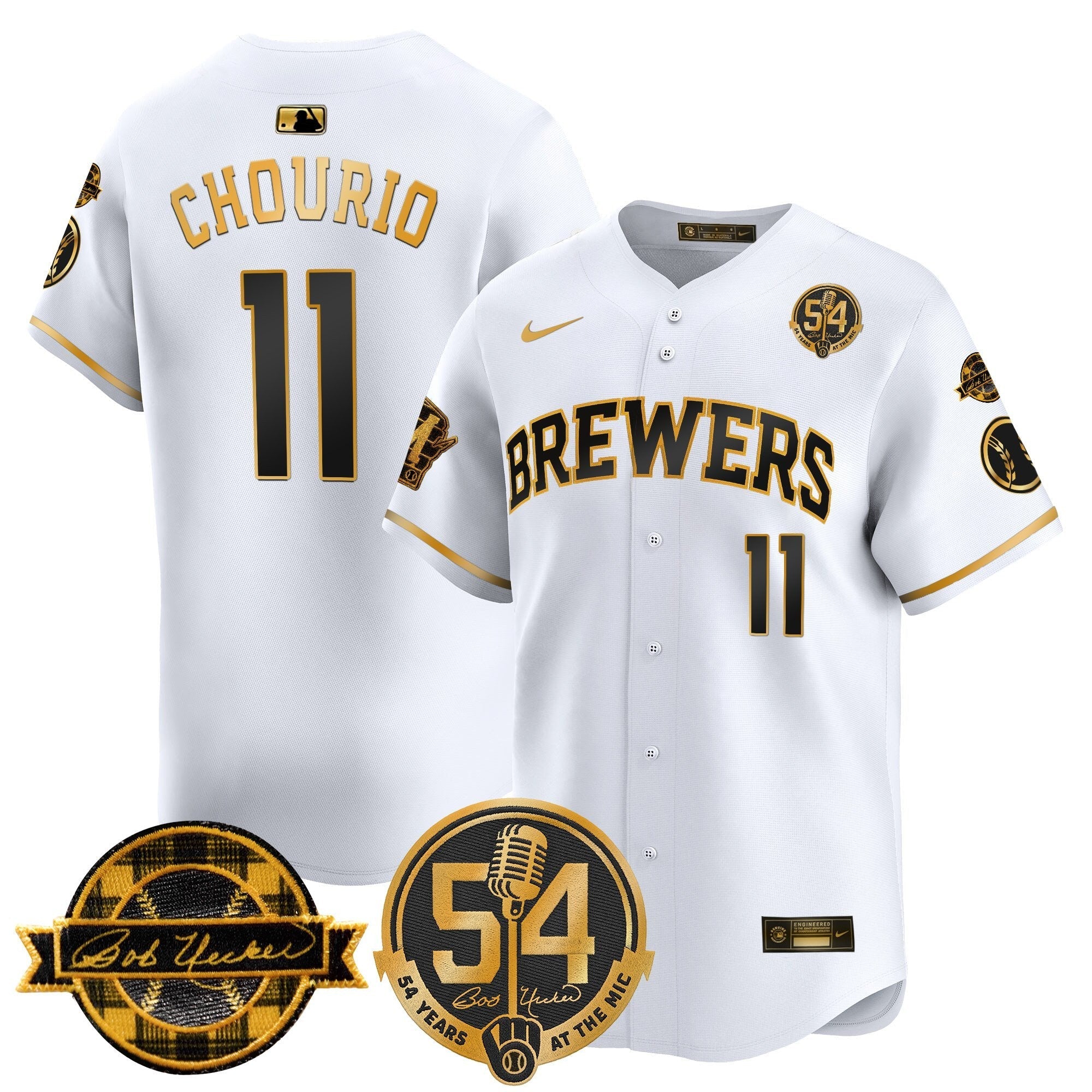 MIL 'Bob Uecker - 54 Seasons for Brewers' City Connect Jersey - Stitched