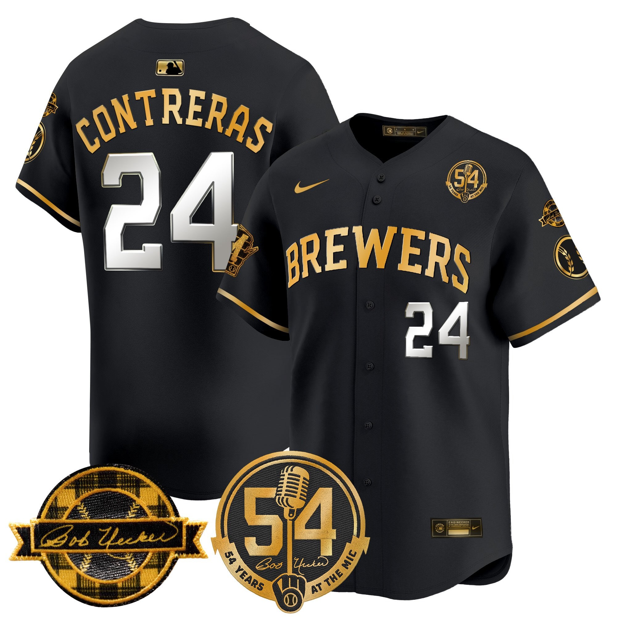 MIL 'Bob Uecker - 54 Seasons for Brewers' Vapor Premier Limited Jersey - Stitched