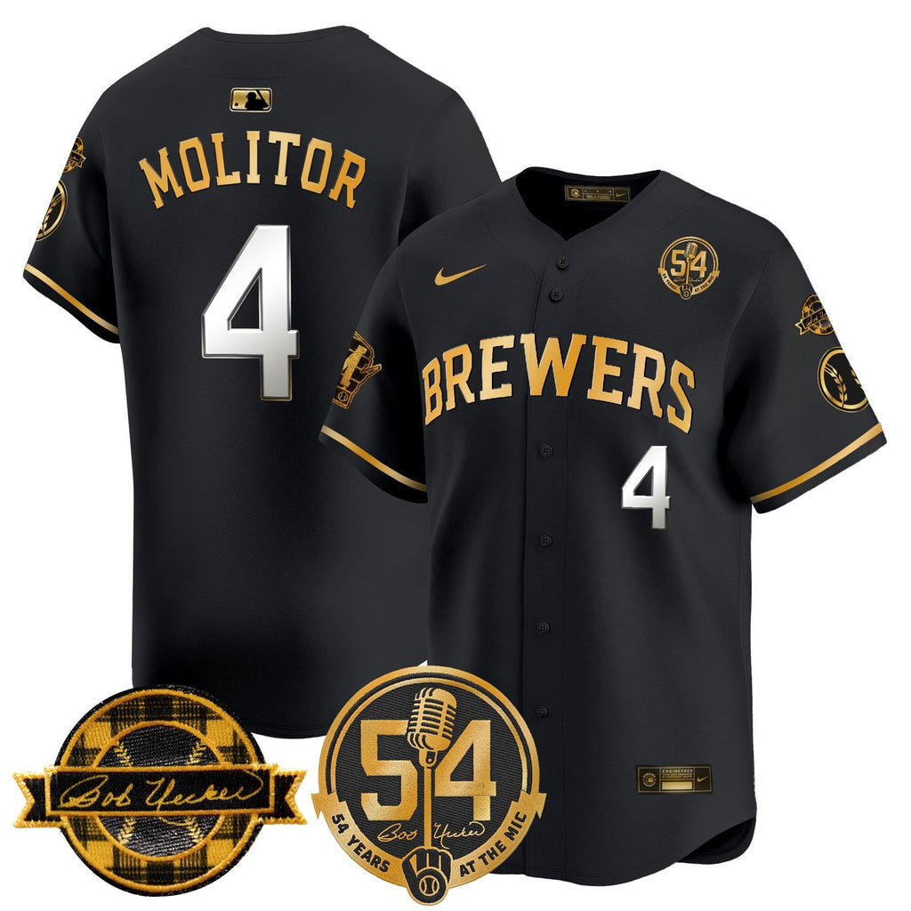 MIL 'Bob Uecker - 54 Seasons for Brewers' Vapor Premier Limited Jersey - Stitched