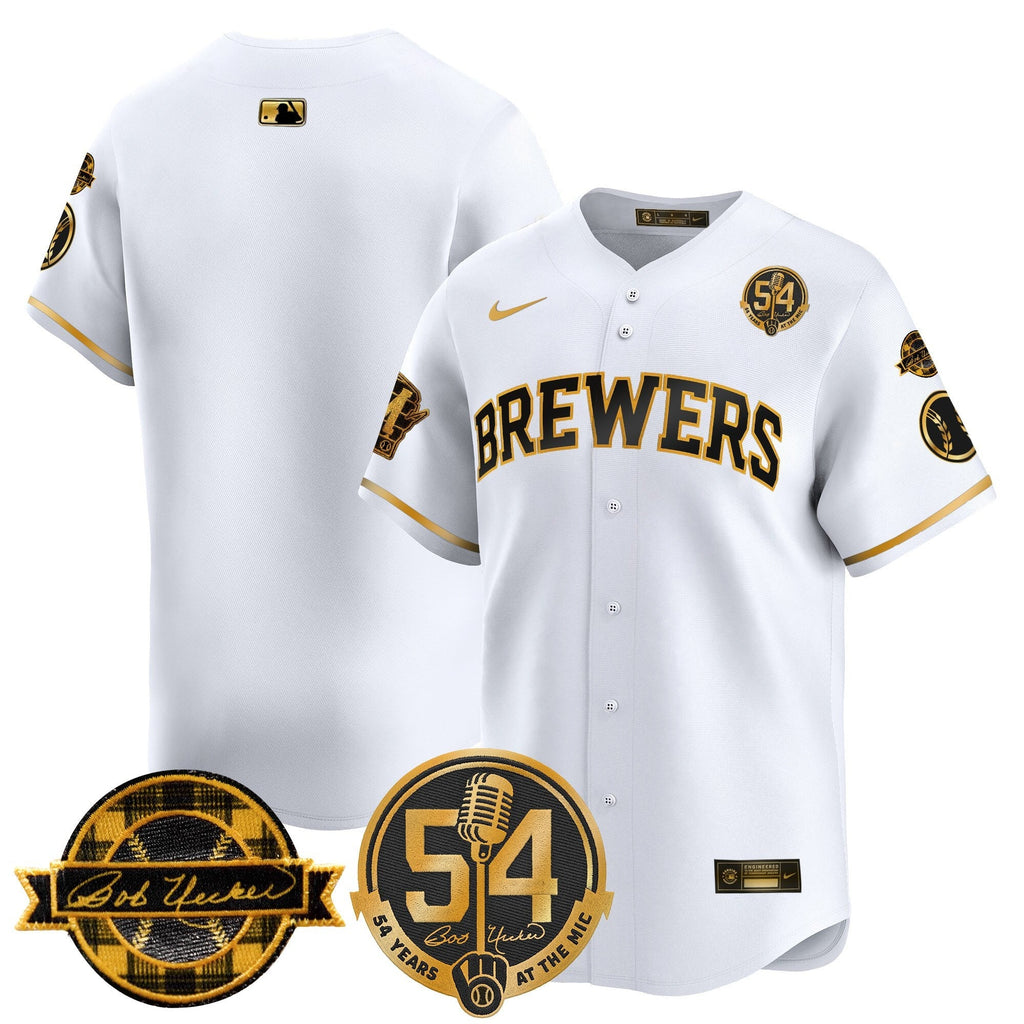 MIL 'Bob Uecker - 54 Seasons for Brewers' City Connect Jersey - Stitched