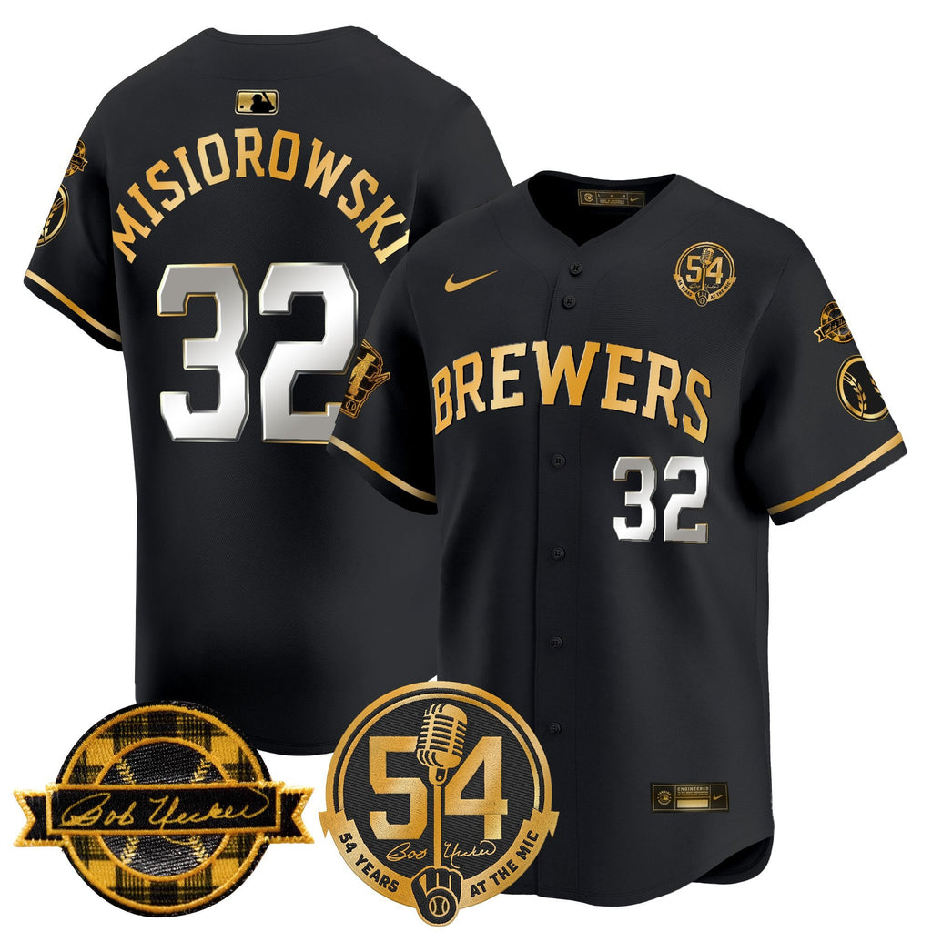 MIL 'Bob Uecker - 54 Seasons for Brewers' Vapor Premier Limited Jersey - Stitched