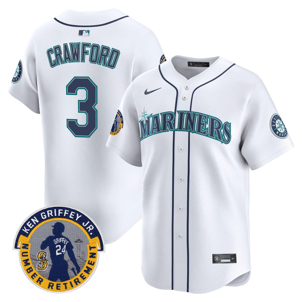 SEA 2025 Ken Griffey Jr. Patch Vapor Premier Limited Jersey - Stitched