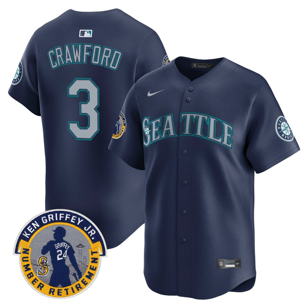 SEA 2025 Ken Griffey Jr. Patch Vapor Premier Limited Jersey - Stitched