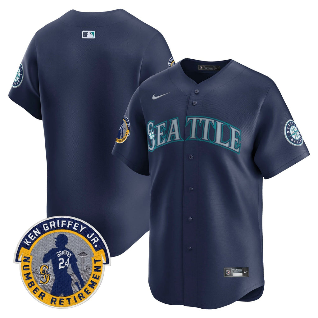 SEA 2025 Ken Griffey Jr. Patch Vapor Premier Limited Jersey - Stitched