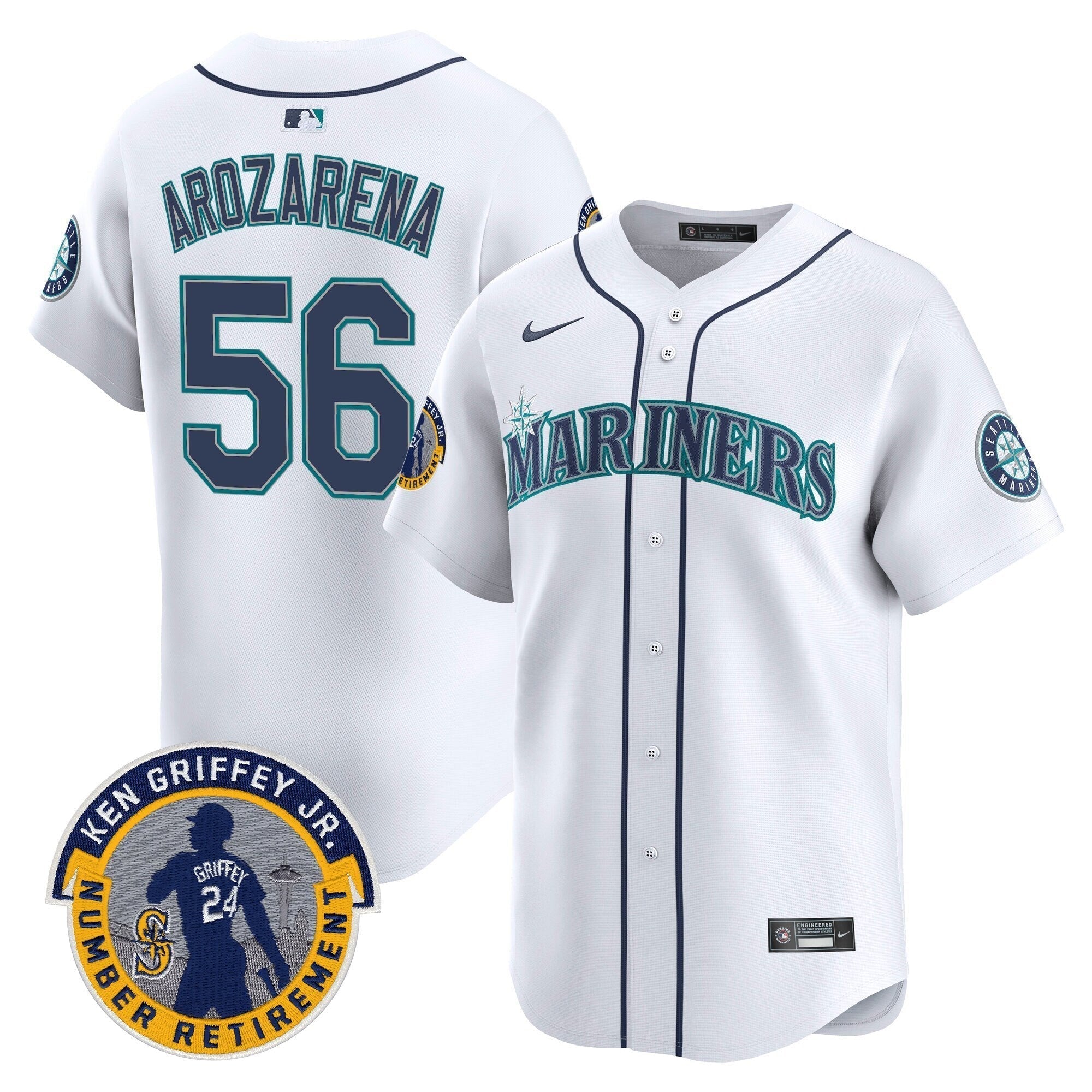SEA 2025 Ken Griffey Jr. Patch Vapor Premier Limited Jersey - Stitched
