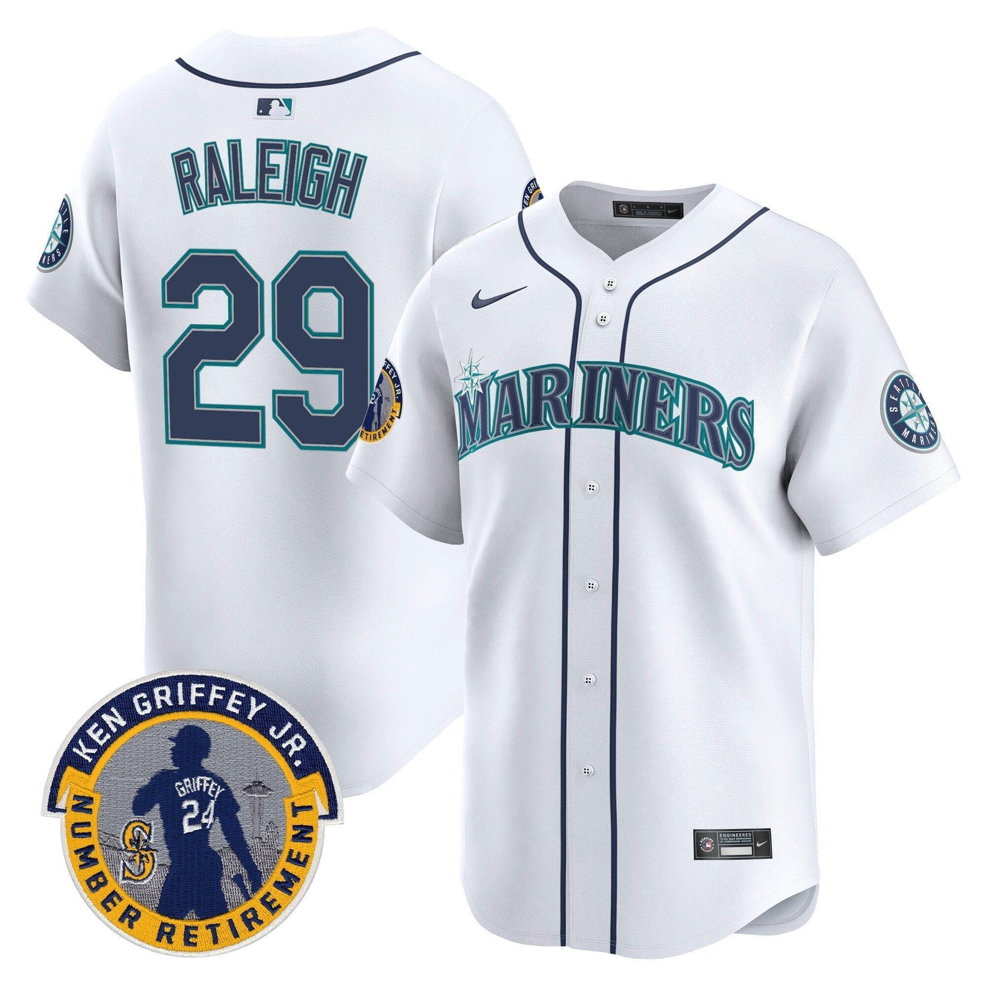 SEA 2025 Ken Griffey Jr. Patch Vapor Premier Limited Jersey - Stitched