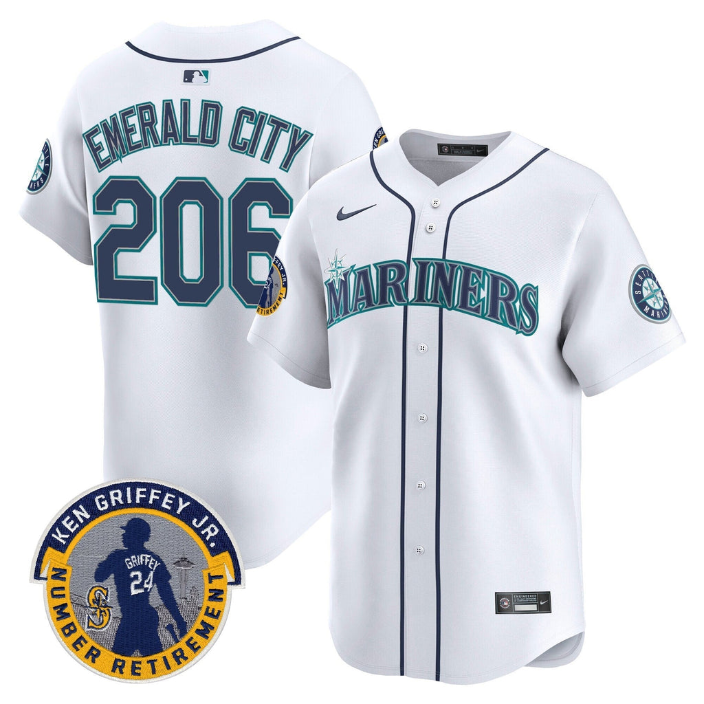 SEA 2025 Ken Griffey Jr. Patch Vapor Premier Limited Jersey - Stitched