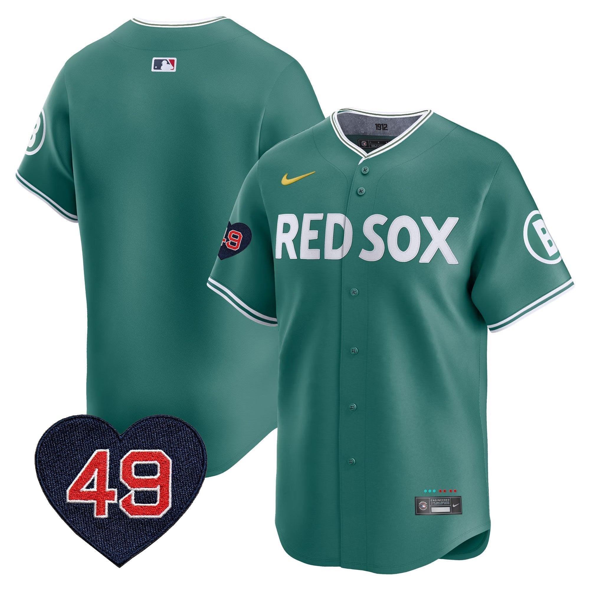 BOS Tim Wakefield Patch Vapor Premier Limited Jersey - Stitched