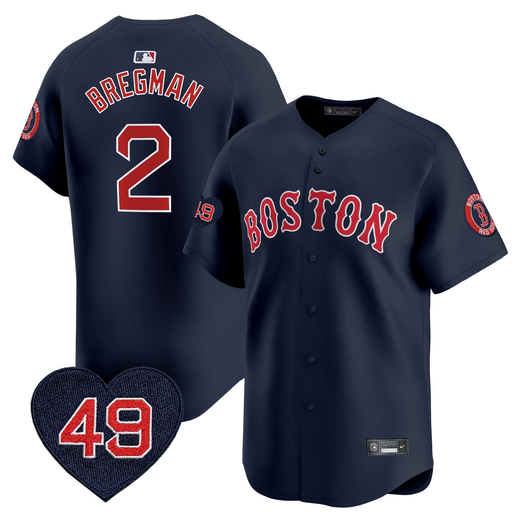 BOS Tim Wakefield Patch Vapor Premier Limited Jersey - Stitched