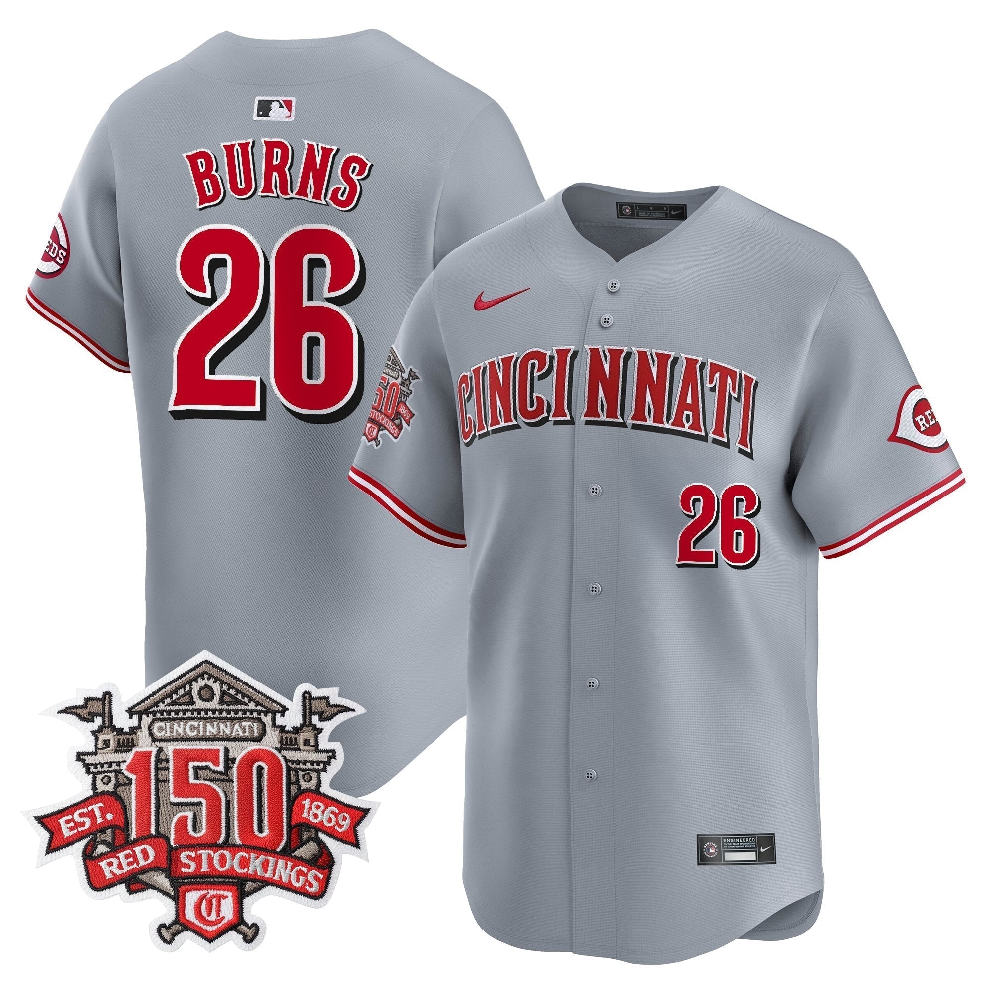 CIN 150th Anniversary Patch Vapor Premier Limited Jersey - Stitched