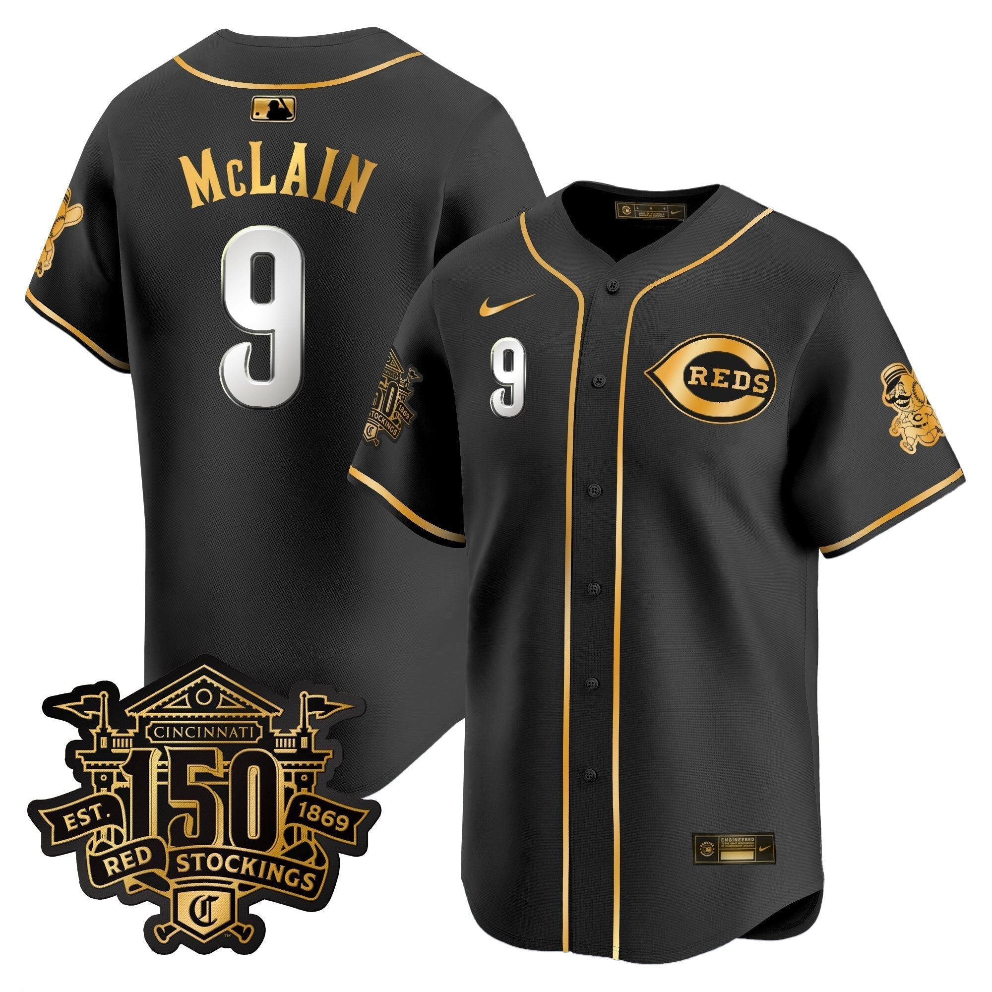 CIN 150th Anniversary Patch Vapor Premier Limited Jersey - Stitched