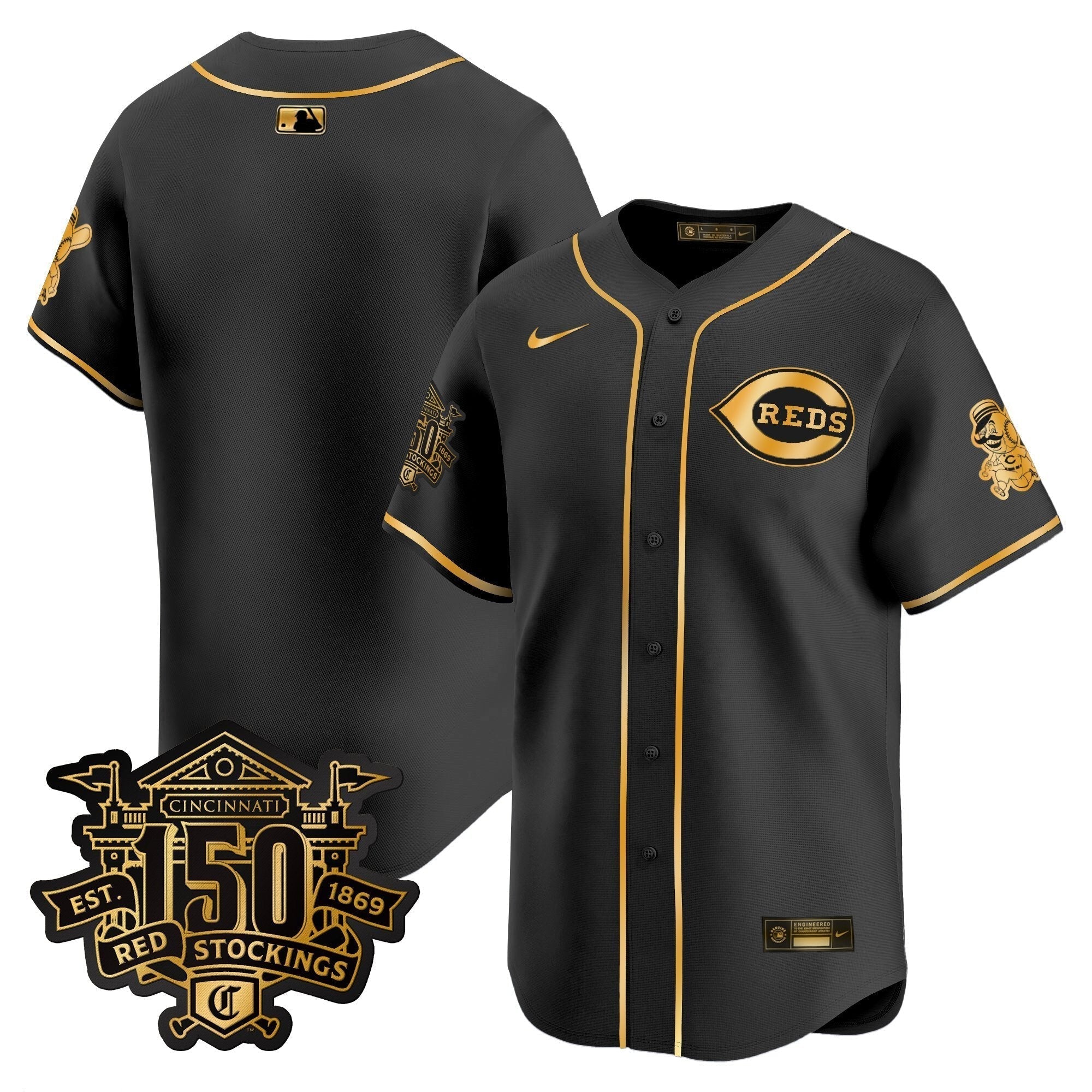 CIN 150th Anniversary Patch Vapor Premier Limited Jersey - Stitched