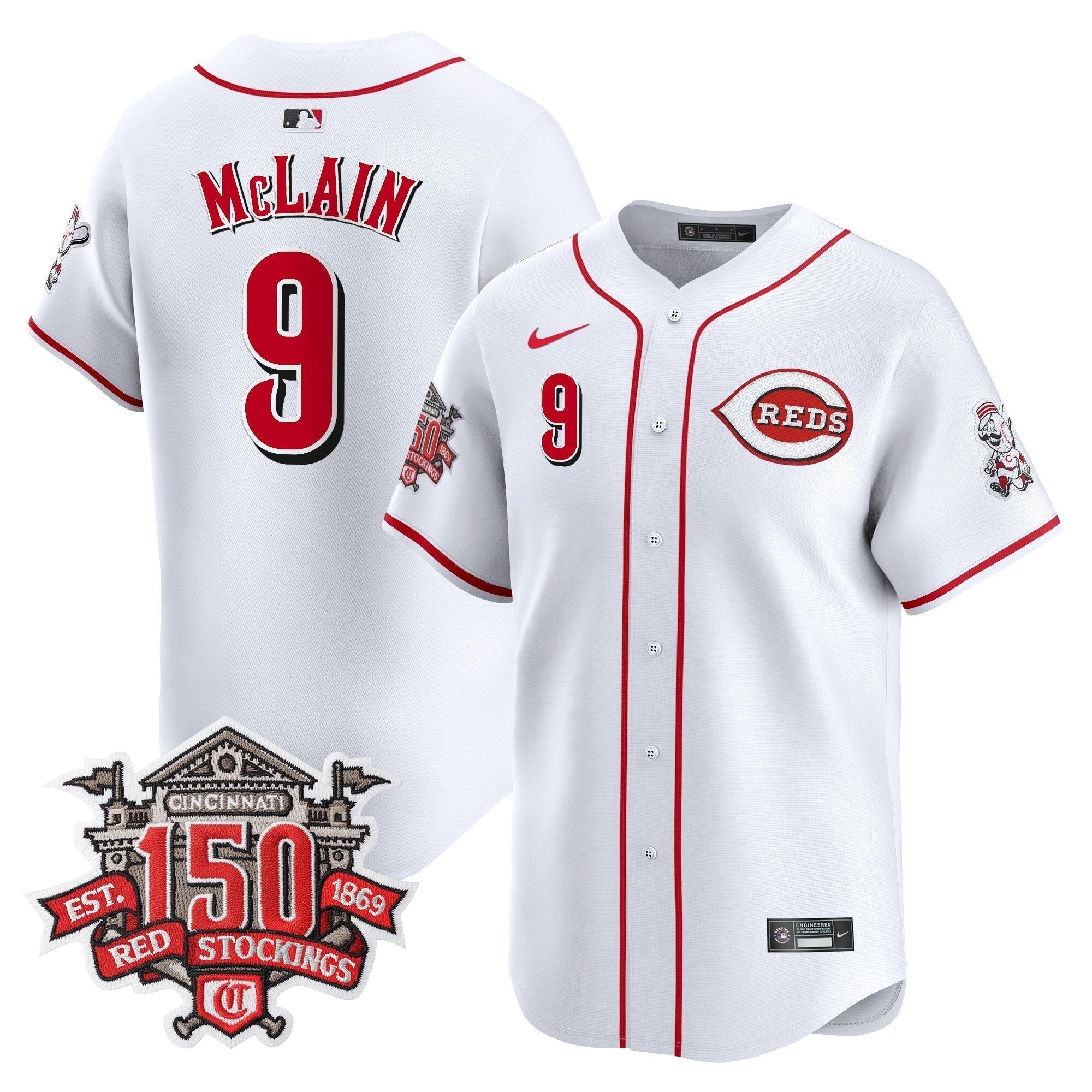 CIN 150th Anniversary Patch Vapor Premier Limited Jersey - Stitched