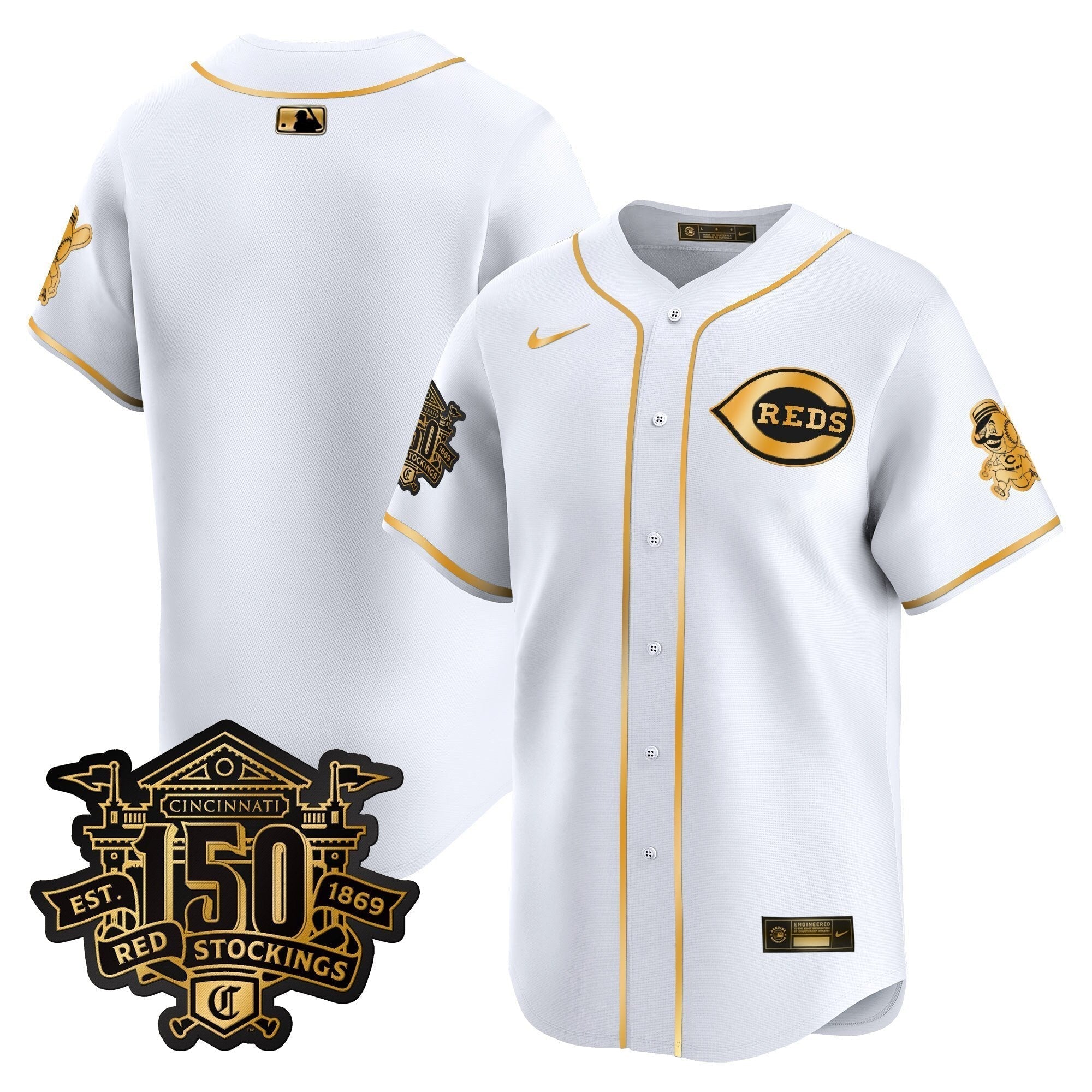 CIN 150th Anniversary Patch Vapor Premier Limited Jersey - Stitched
