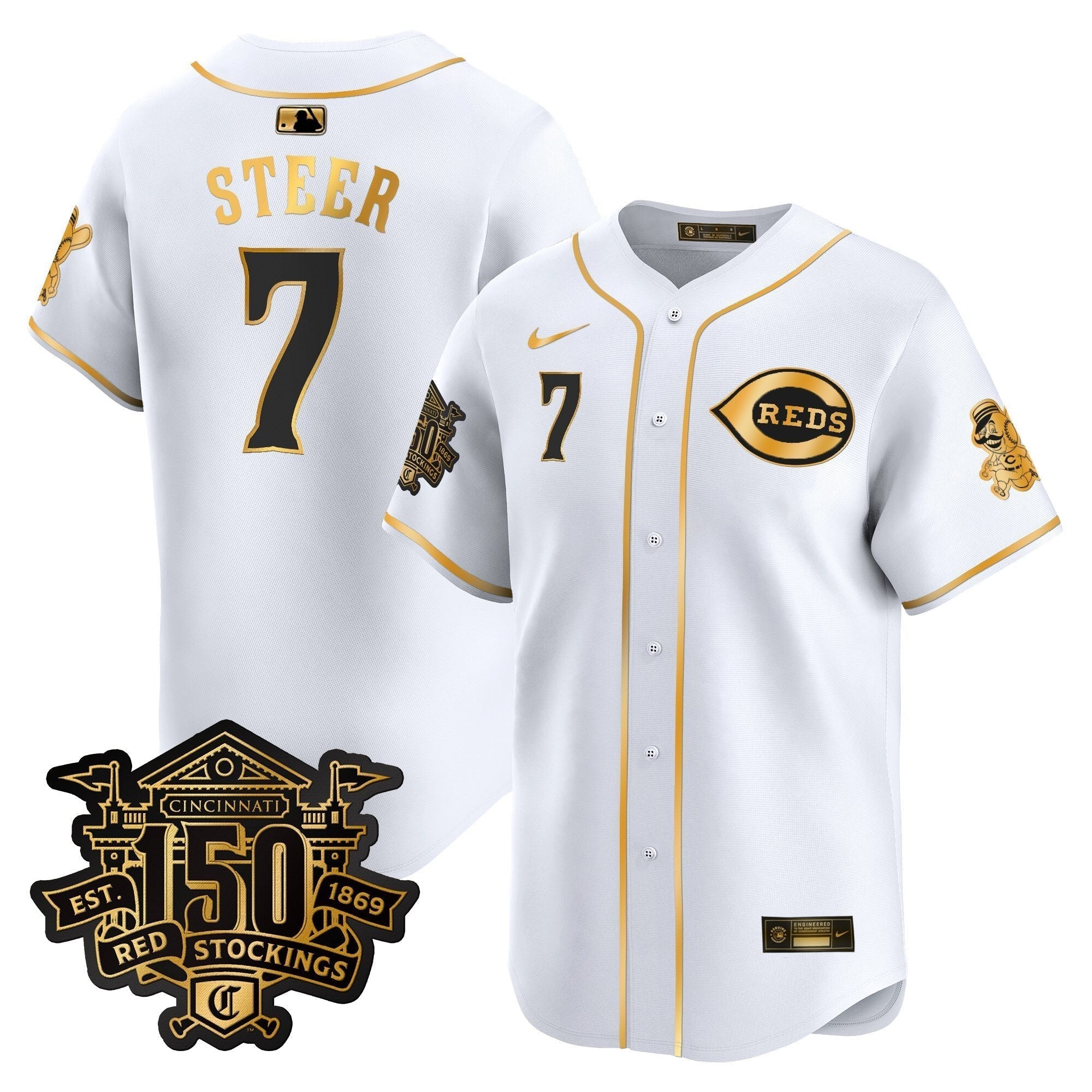 CIN 150th Anniversary Patch Vapor Premier Limited Jersey - Stitched