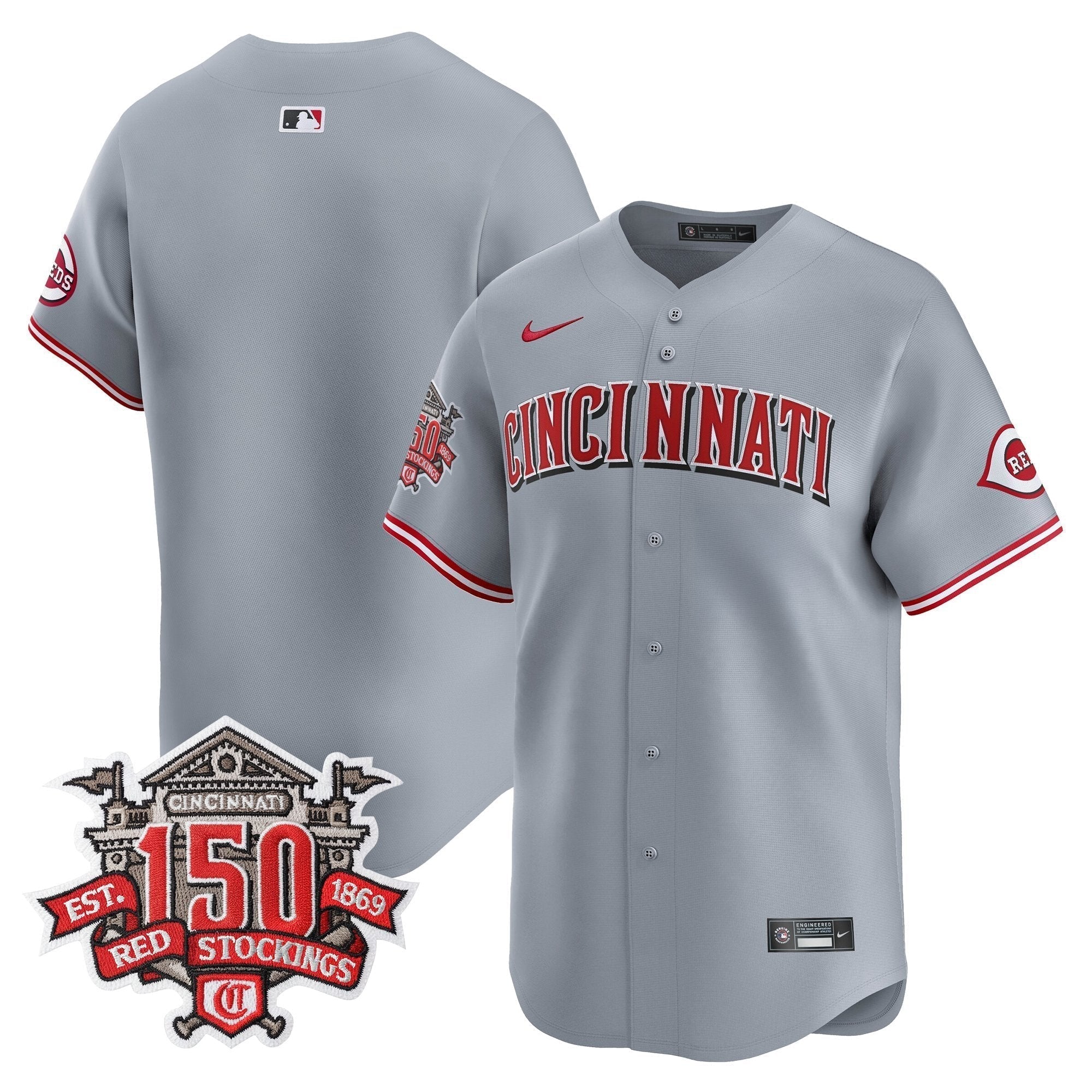 CIN 150th Anniversary Patch Vapor Premier Limited Jersey - Stitched