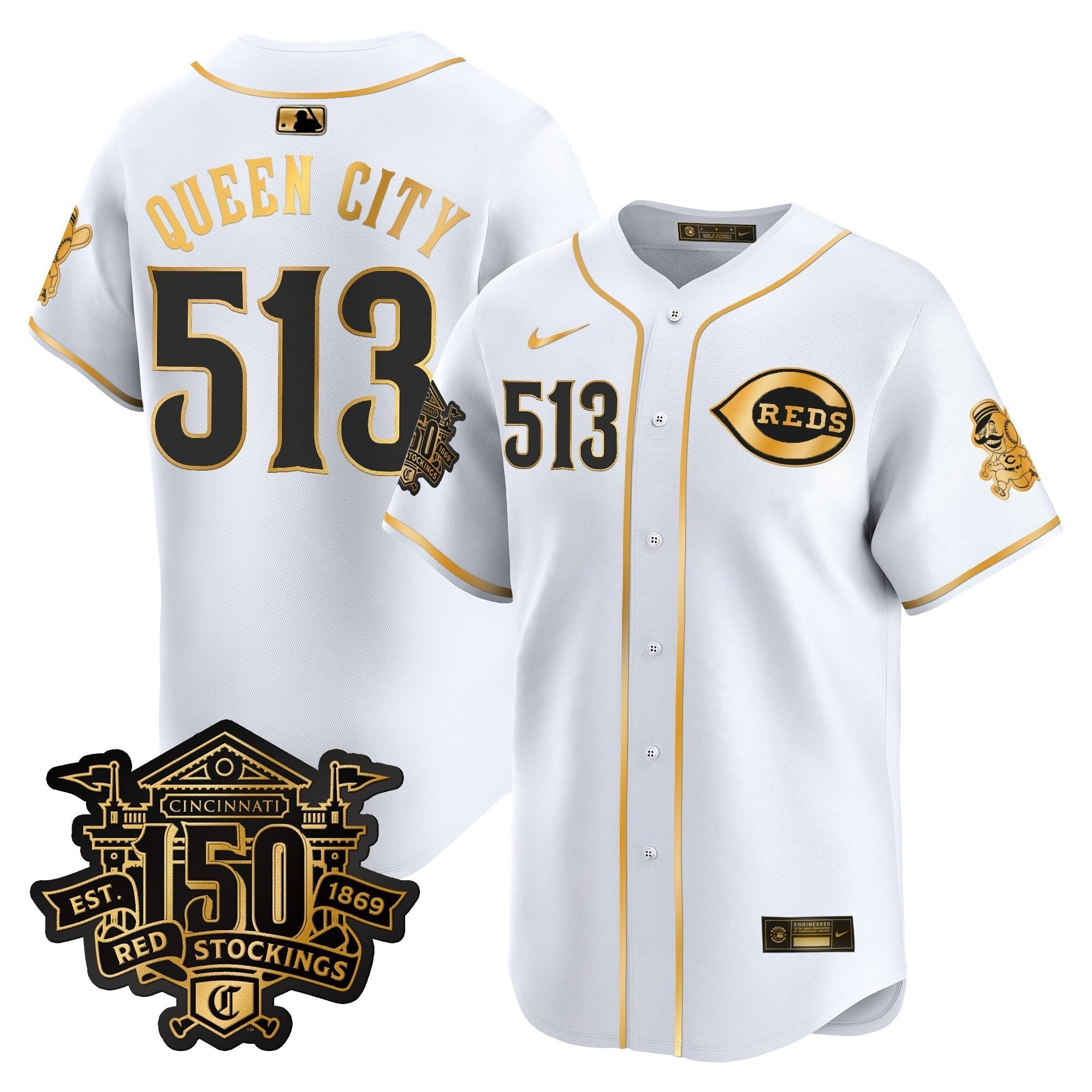 CIN 150th Anniversary Patch Vapor Premier Limited Jersey - Stitched