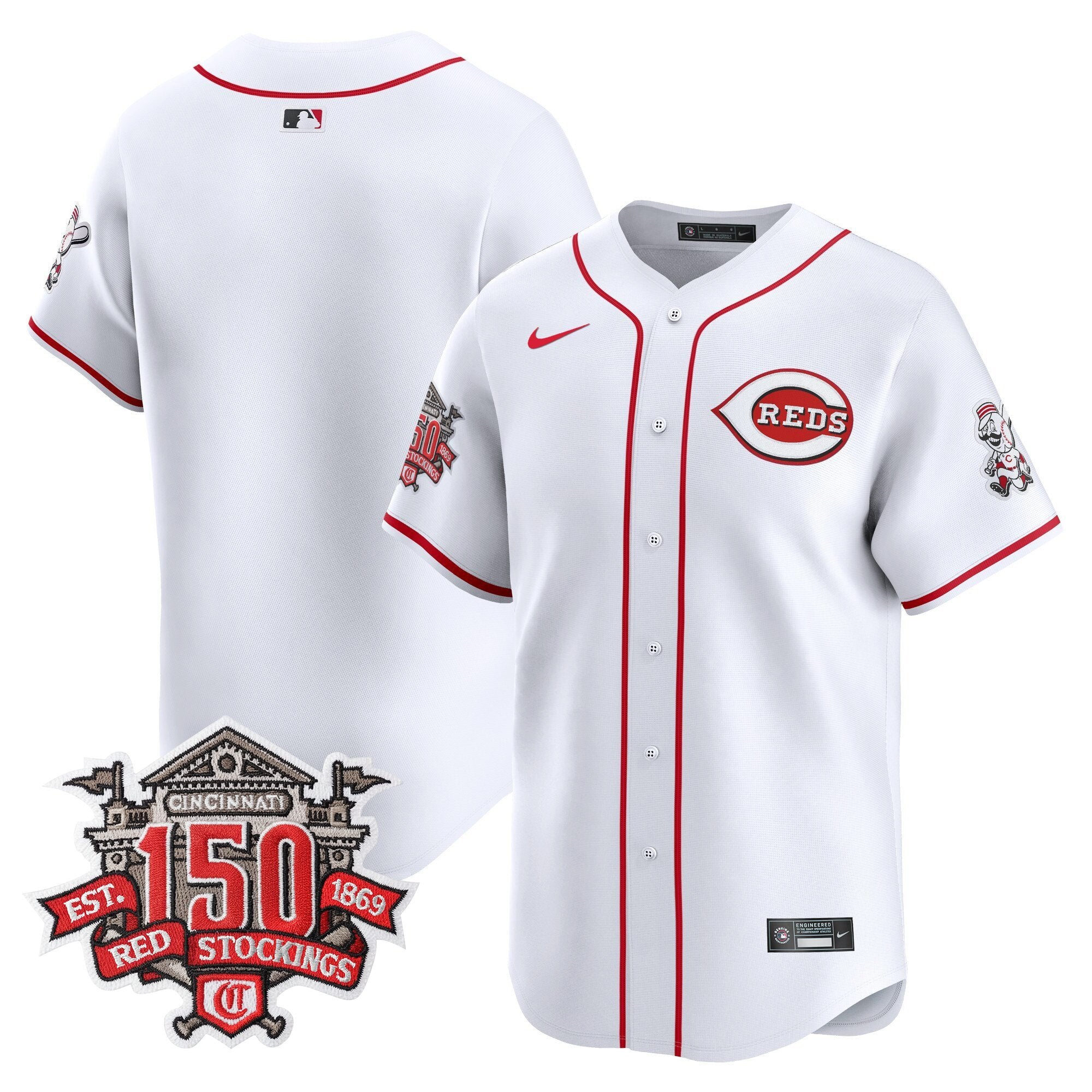 CIN 150th Anniversary Patch Vapor Premier Limited Jersey - Stitched