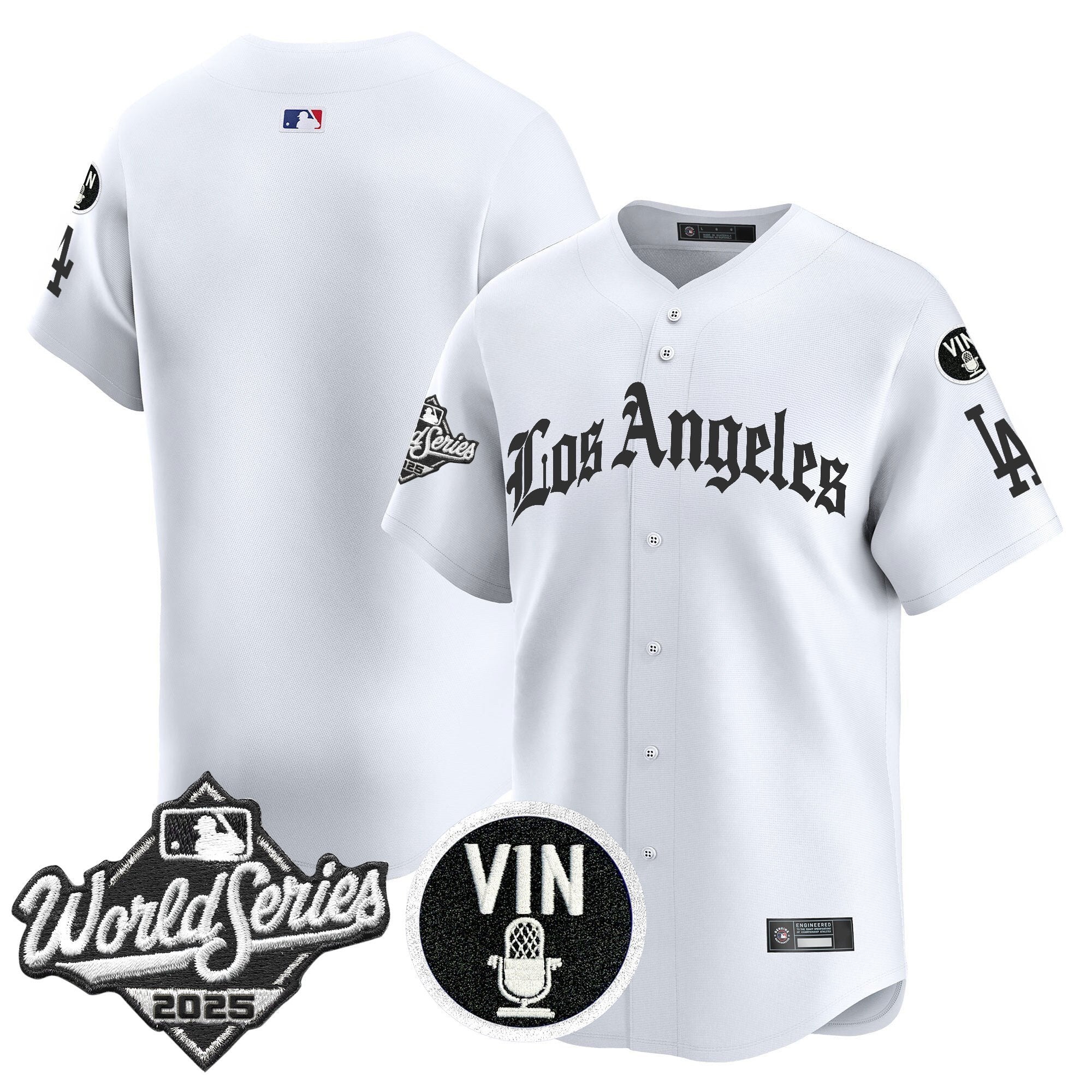 Dodgers 2025 World Series Vapor Premier Limited Jersey - LA Gothic Edition - All Stitched