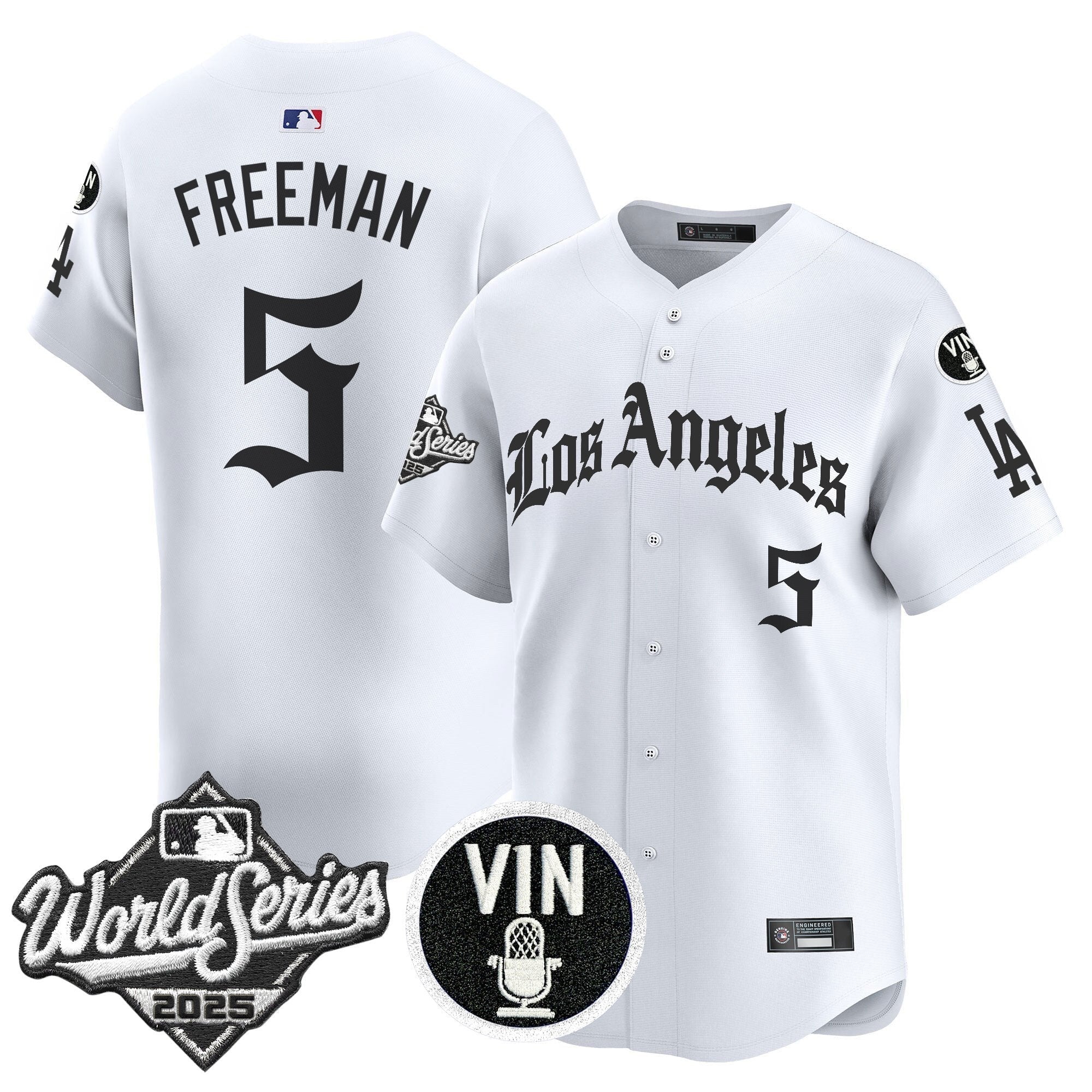 Dodgers 2025 World Series Vapor Premier Limited Jersey - LA Gothic Edition - All Stitched
