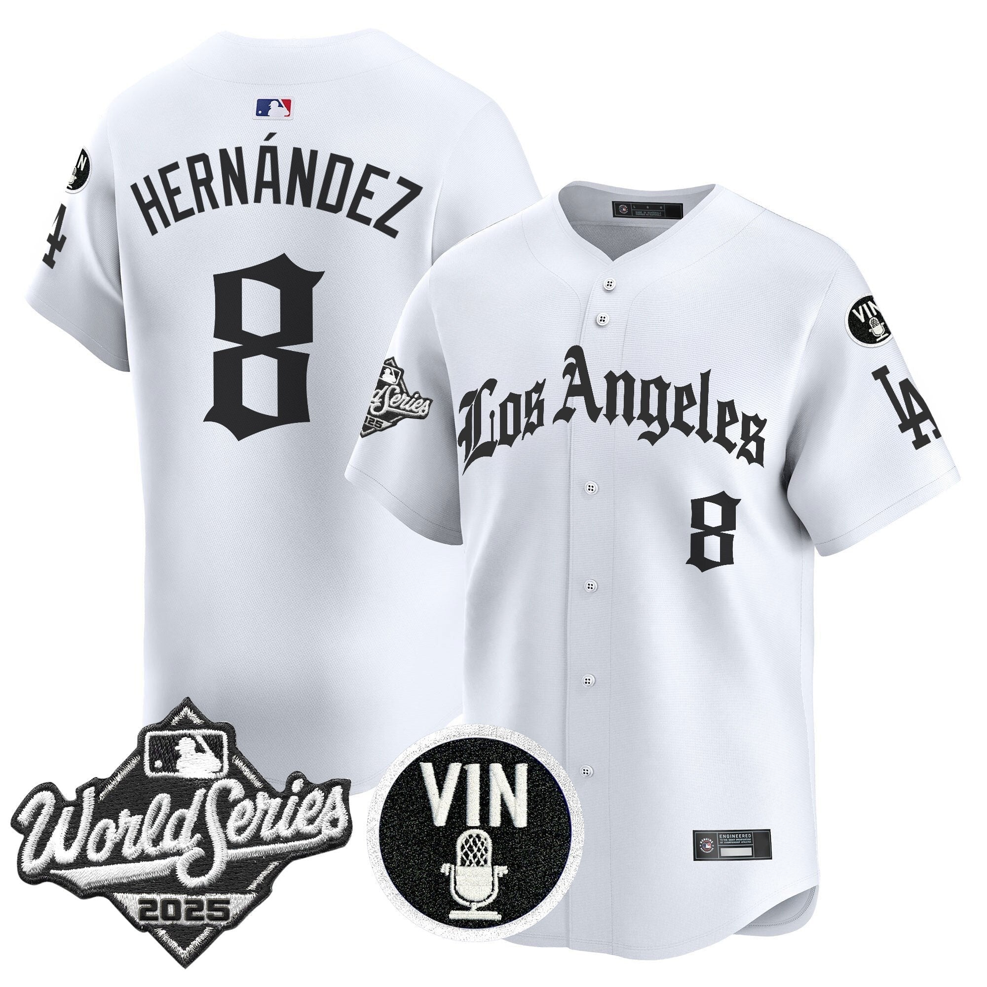 Dodgers 2025 World Series Vapor Premier Limited Jersey - LA Gothic Edition - All Stitched