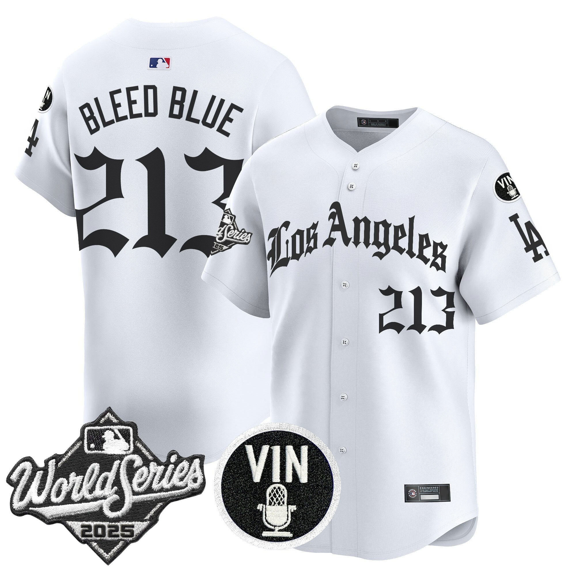 Dodgers 2025 World Series Vapor Premier Limited Jersey - LA Gothic Edition - All Stitched