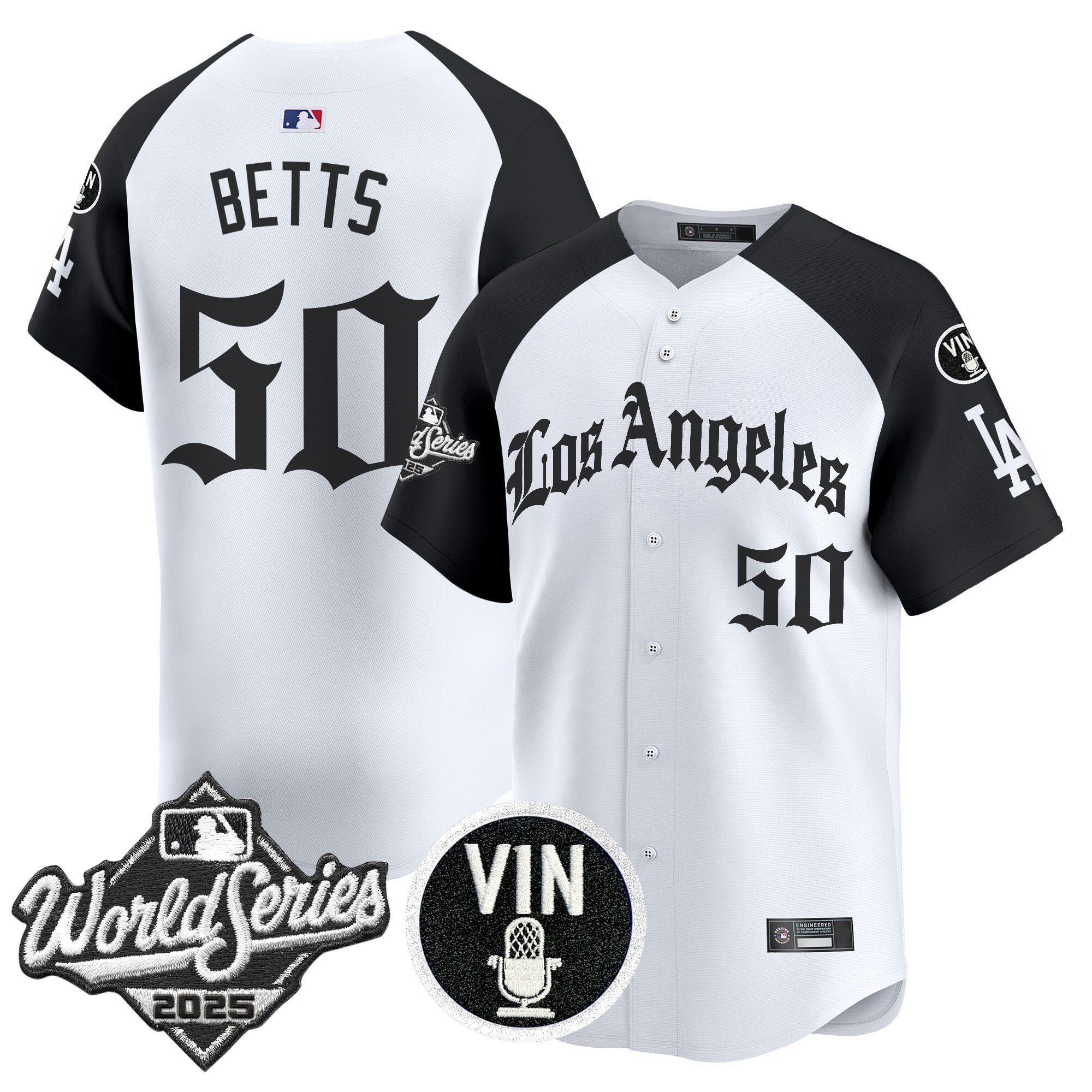 Dodgers 2025 World Series Vapor Premier Limited Jersey - LA Gothic Edition - All Stitched