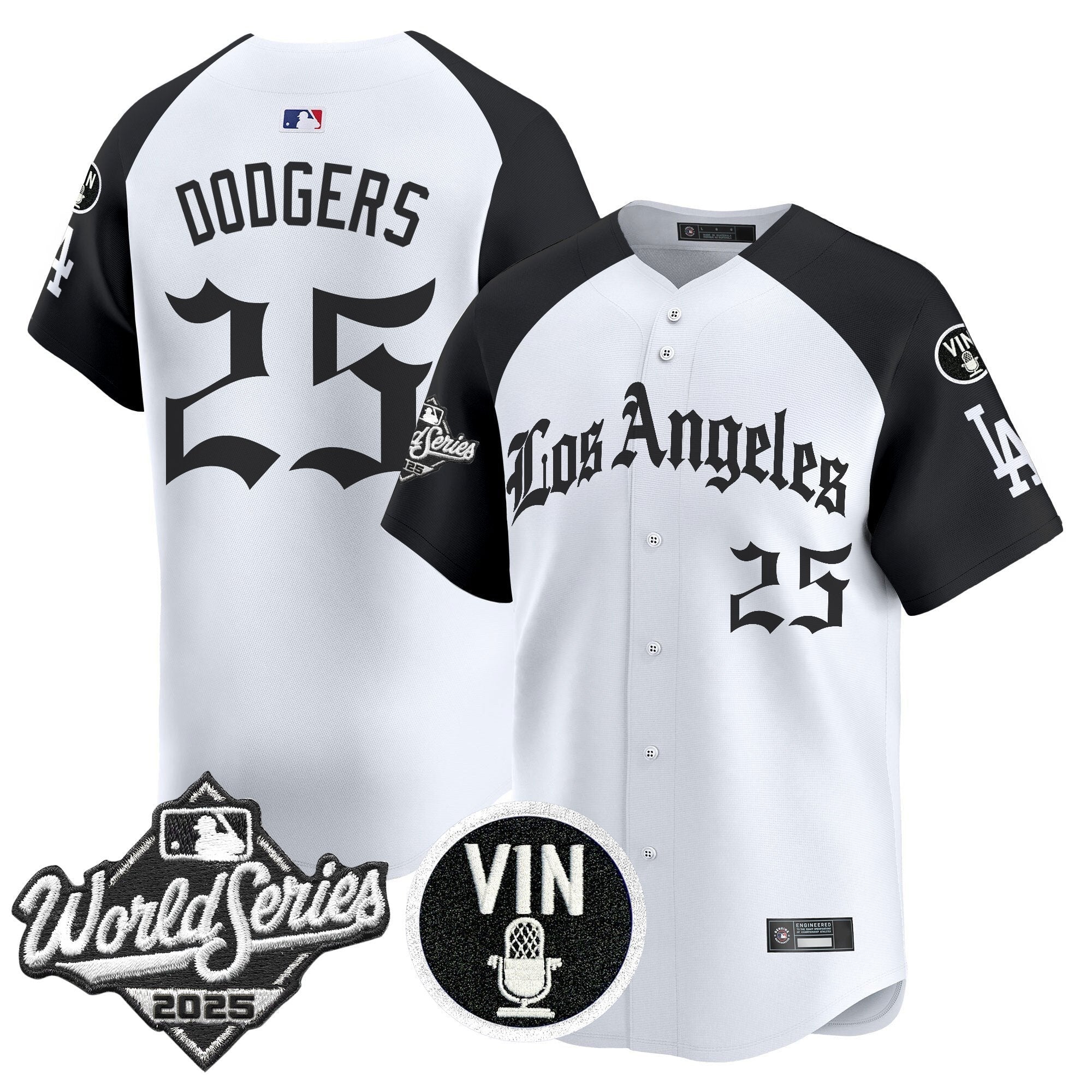Dodgers 2025 World Series Vapor Premier Limited Jersey - LA Gothic Edition - All Stitched