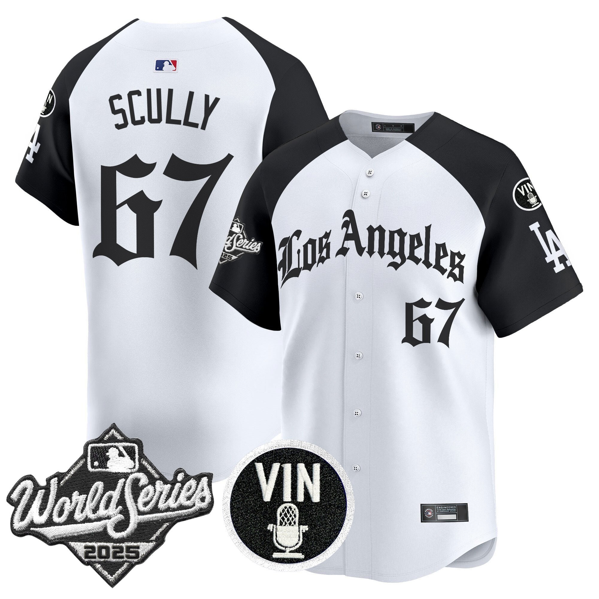 Dodgers 2025 World Series Vapor Premier Limited Jersey - LA Gothic Edition - All Stitched
