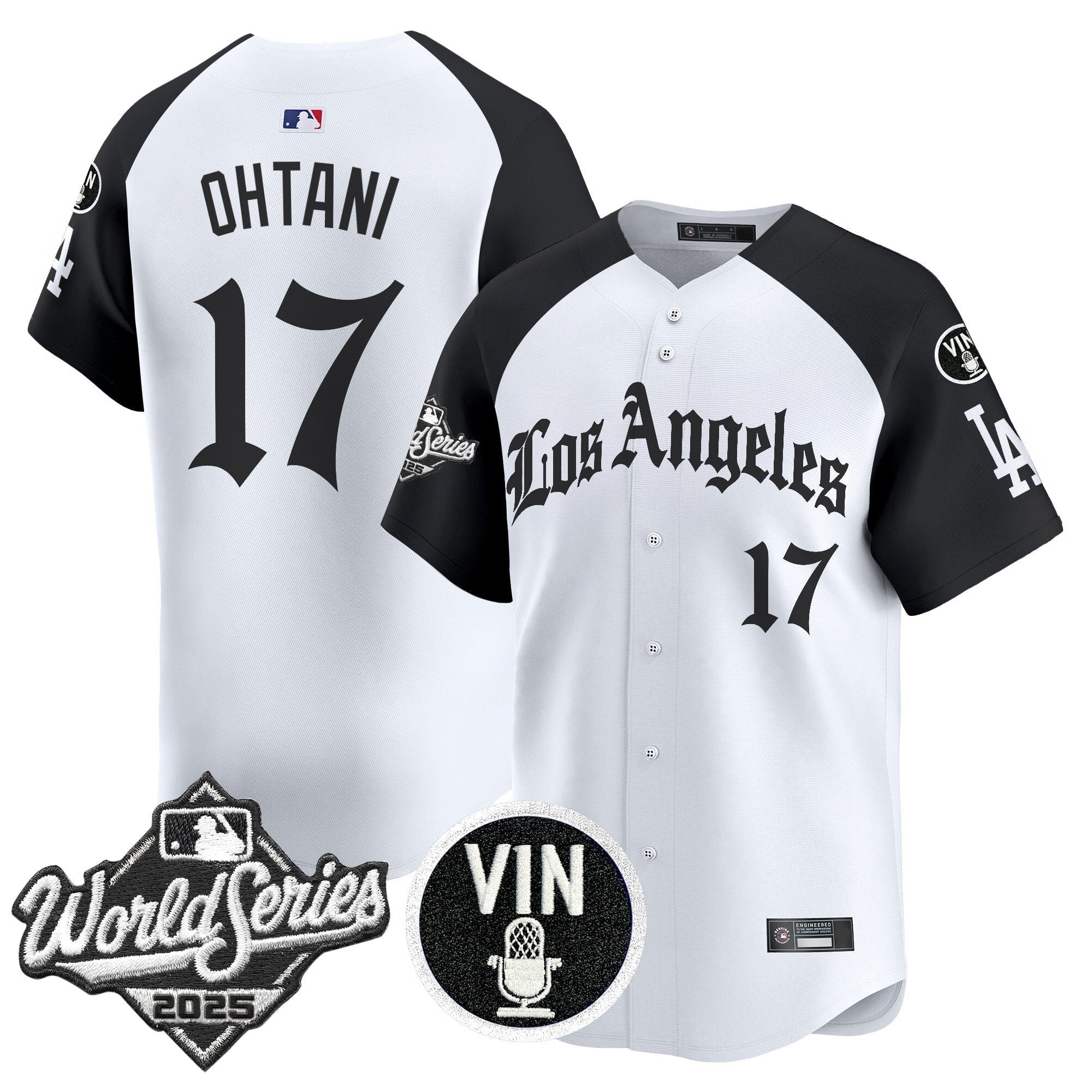Dodgers 2025 World Series Vapor Premier Limited Jersey - LA Gothic Edition - All Stitched