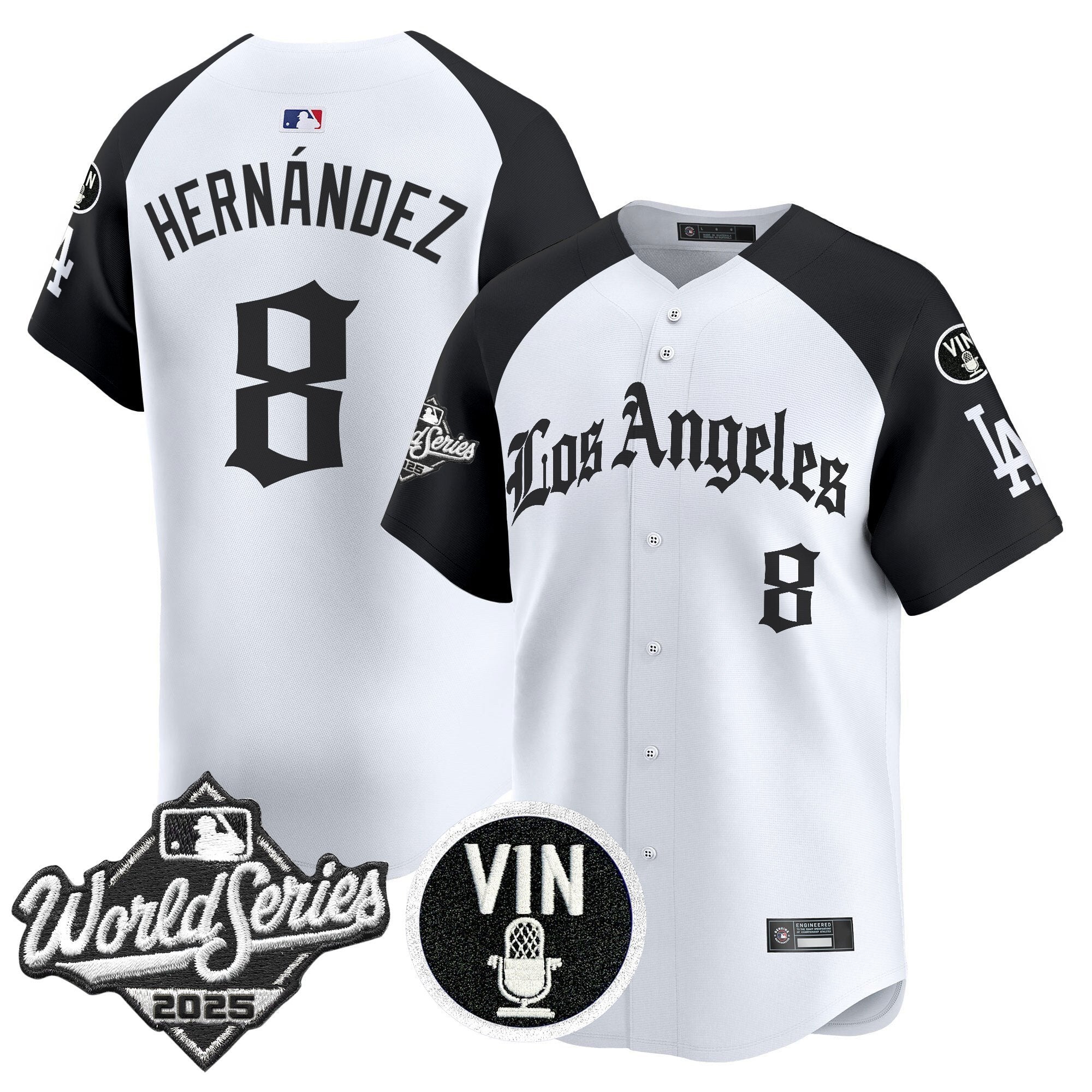 Dodgers 2025 World Series Vapor Premier Limited Jersey - LA Gothic Edition - All Stitched