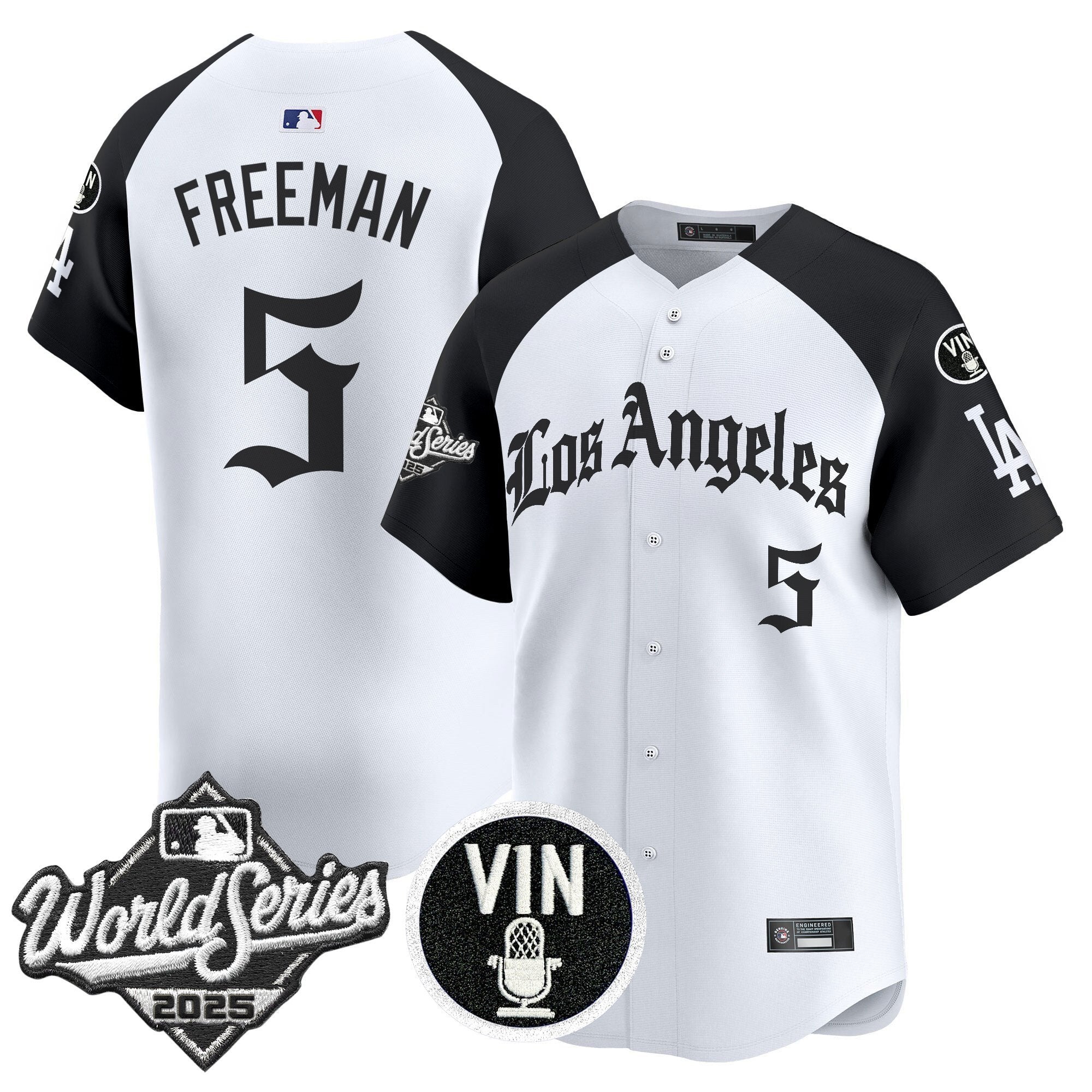 Dodgers 2025 World Series Vapor Premier Limited Jersey - LA Gothic Edition - All Stitched